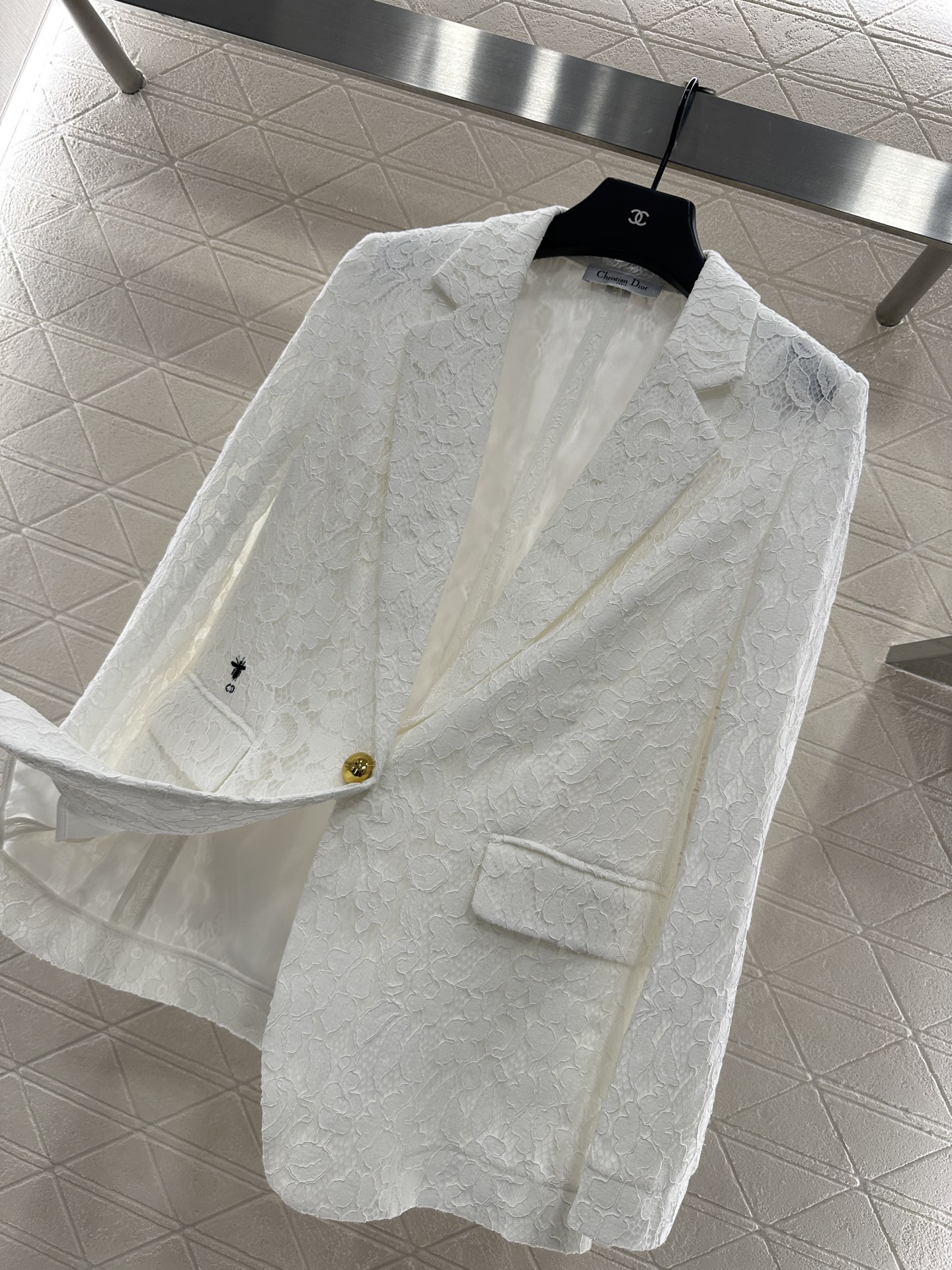 ♥Dio*♥2025新品上架 绣花翻领西装外套定制YB进口绣花材质 质感光泽 垂感更强 品相高级 翻领正