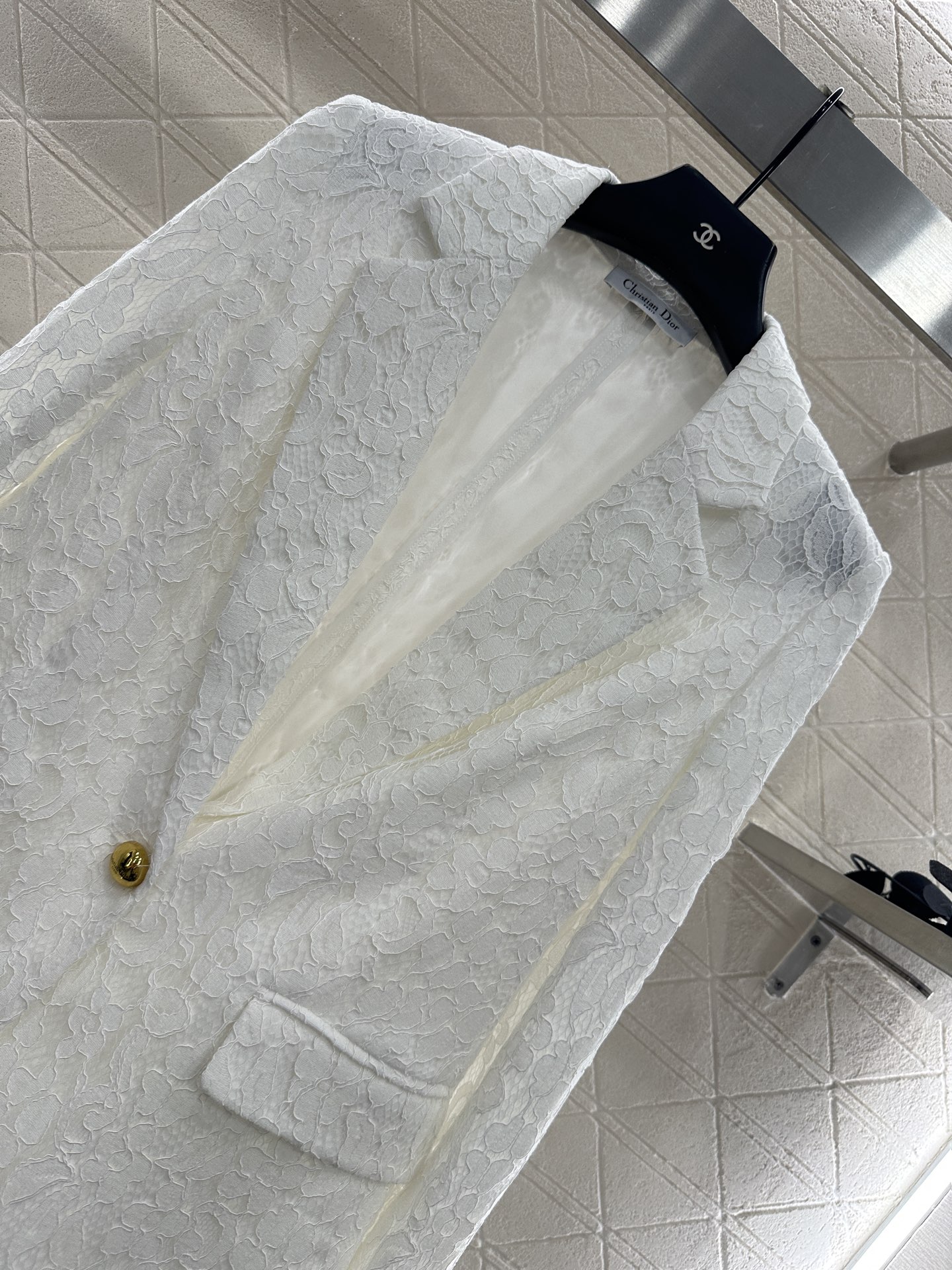 ♥Dio*♥2025新品上架 绣花翻领西装外套定制YB进口绣花材质 质感光泽 垂感更强 品相高级 翻领正