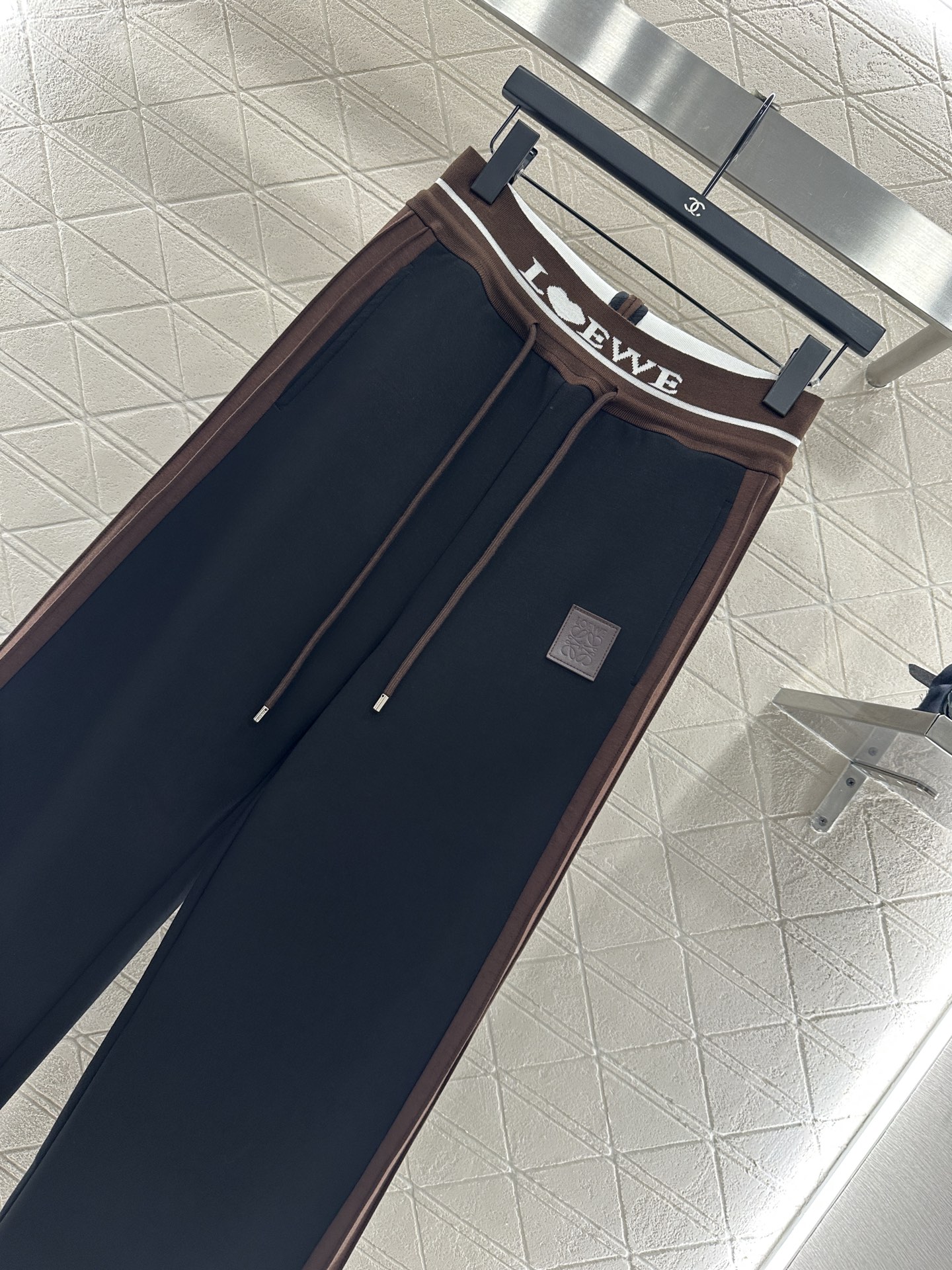 ♥Loew*♥2025新品上架 抽绳织带阔腿长裤定制YB进口全棉材质 面料柔挺舒适 垂顺有型 高腰抽绳阔