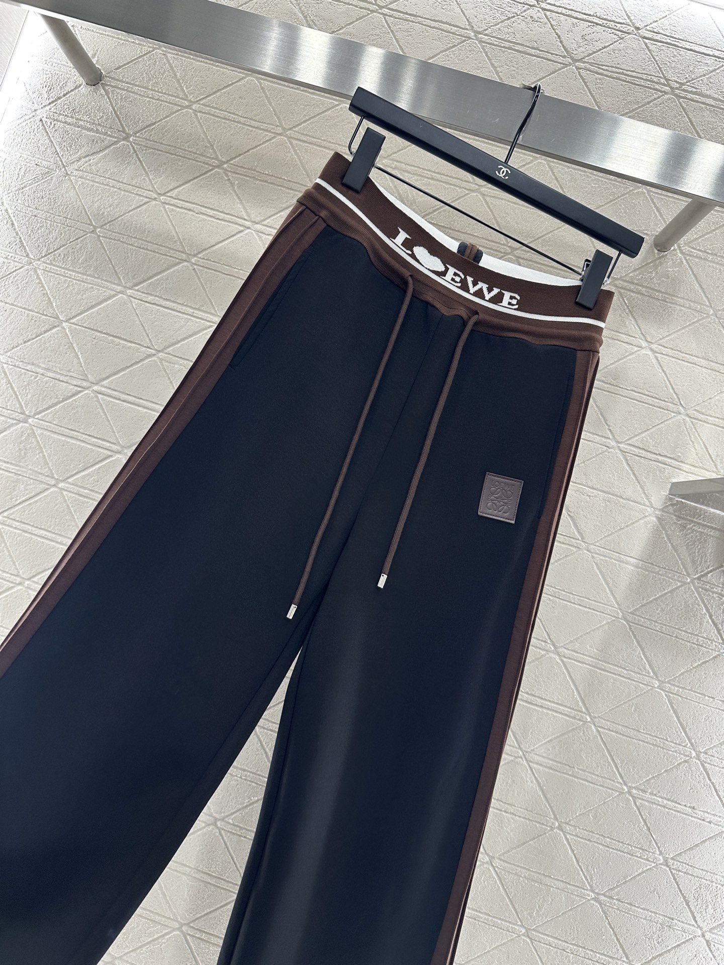 ♥Loew*♥2025新品上架 抽绳织带阔腿长裤定制YB进口全棉材质 面料柔挺舒适 垂顺有型 高腰抽绳阔