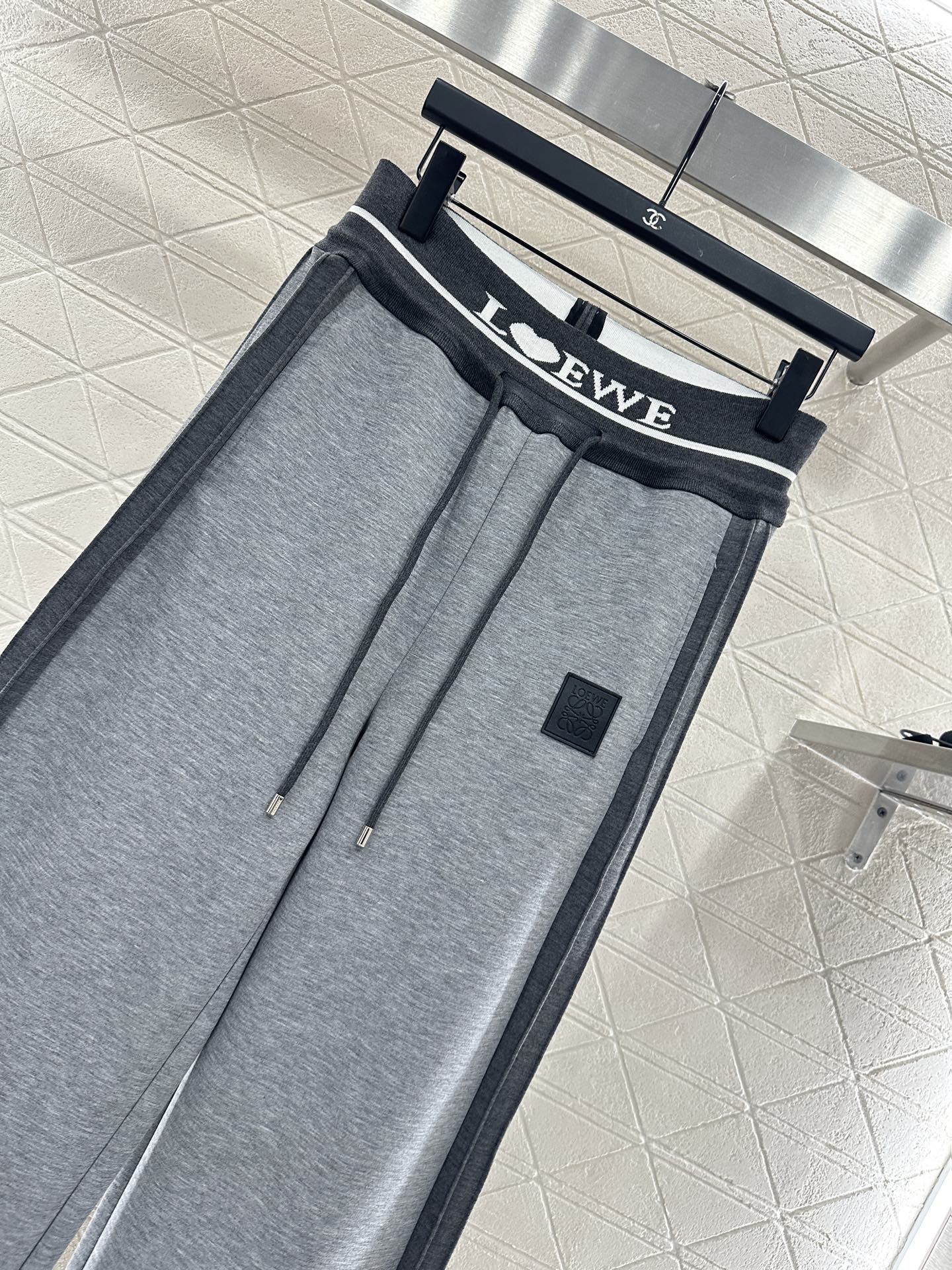 ♥Loew*♥2025新品上架 抽绳织带阔腿长裤定制YB进口全棉材质 面料柔挺舒适 垂顺有型 高腰抽绳阔