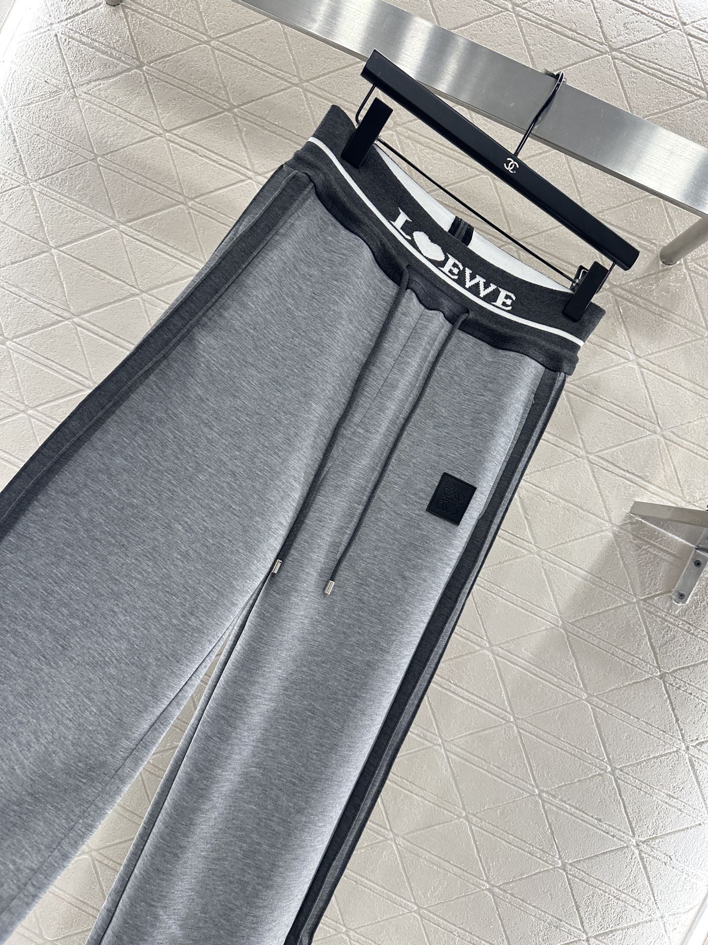 ♥Loew*♥2025新品上架 抽绳织带阔腿长裤定制YB进口全棉材质 面料柔挺舒适 垂顺有型 高腰抽绳阔