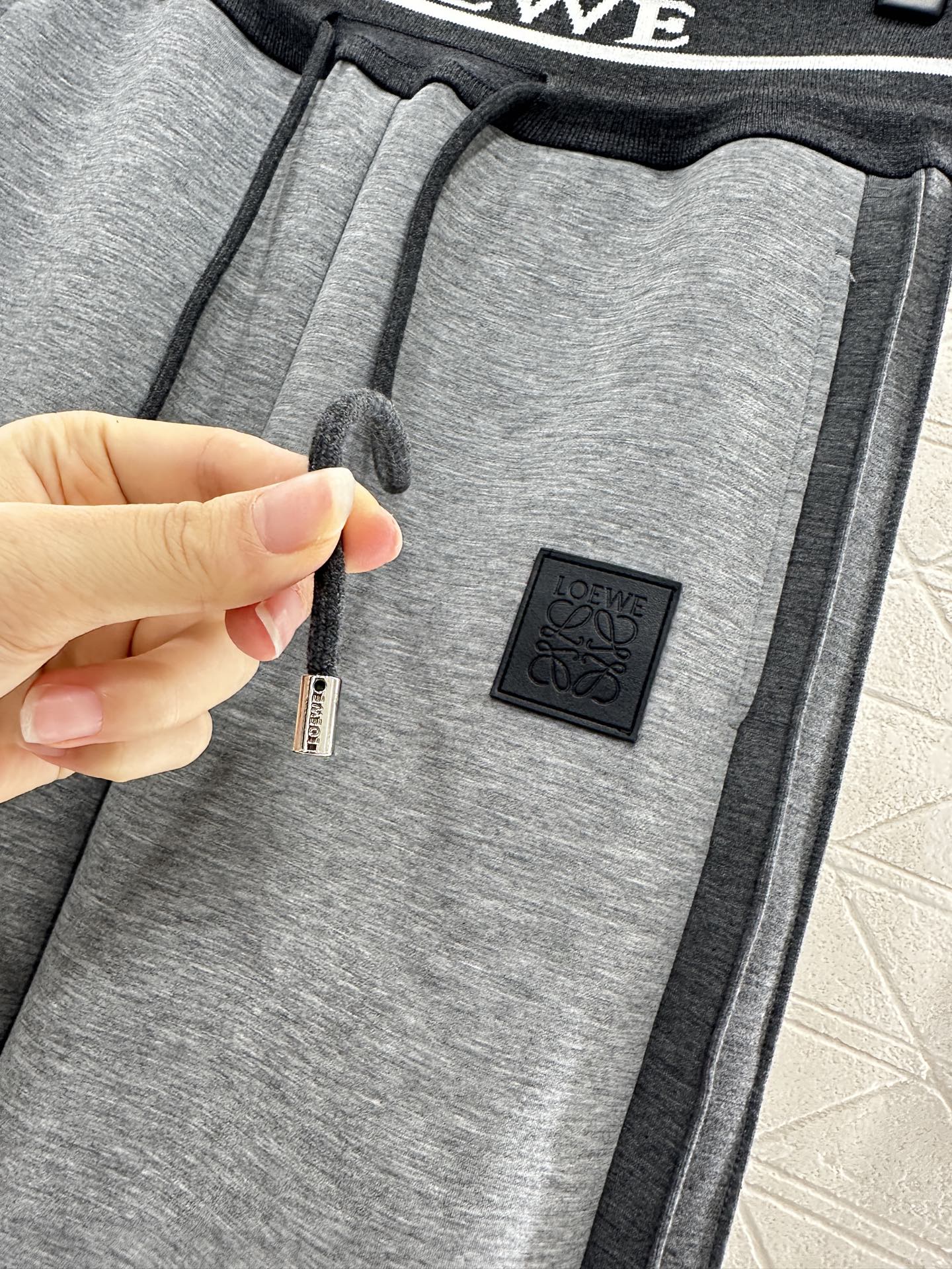 ♥Loew*♥2025新品上架 抽绳织带阔腿长裤定制YB进口全棉材质 面料柔挺舒适 垂顺有型 高腰抽绳阔