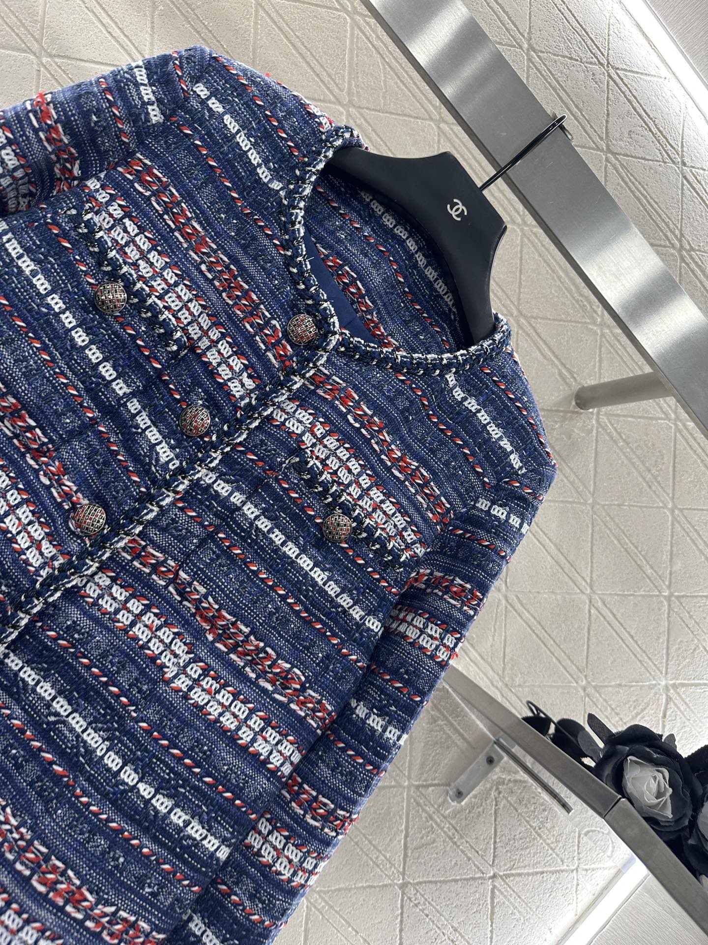 ♥Chane*♥2025新品上架 粗纺捆边洋装外套定制YB进口粗纺羊毛呢材质 肌理明显 毛料肉眼可见 质