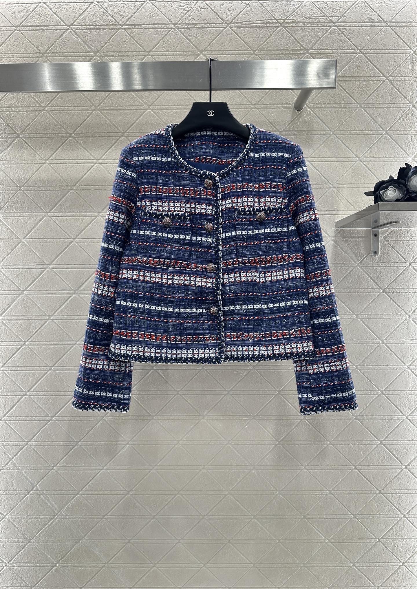 ♥Chane*♥2025新品上架 粗纺捆边洋装外套定制YB进口粗纺羊毛呢材质 肌理明显 毛料肉眼可见 质