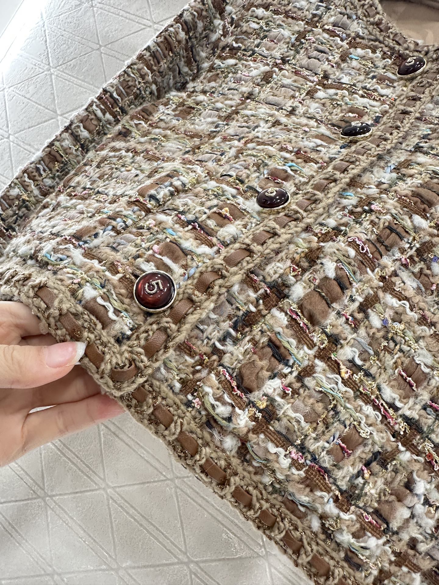 ♥Chane*♥2025新品上架 粗纺捆边洋装外套定制YB进口粗纺羊毛呢材质 肌理明显 毛料肉眼可见 质