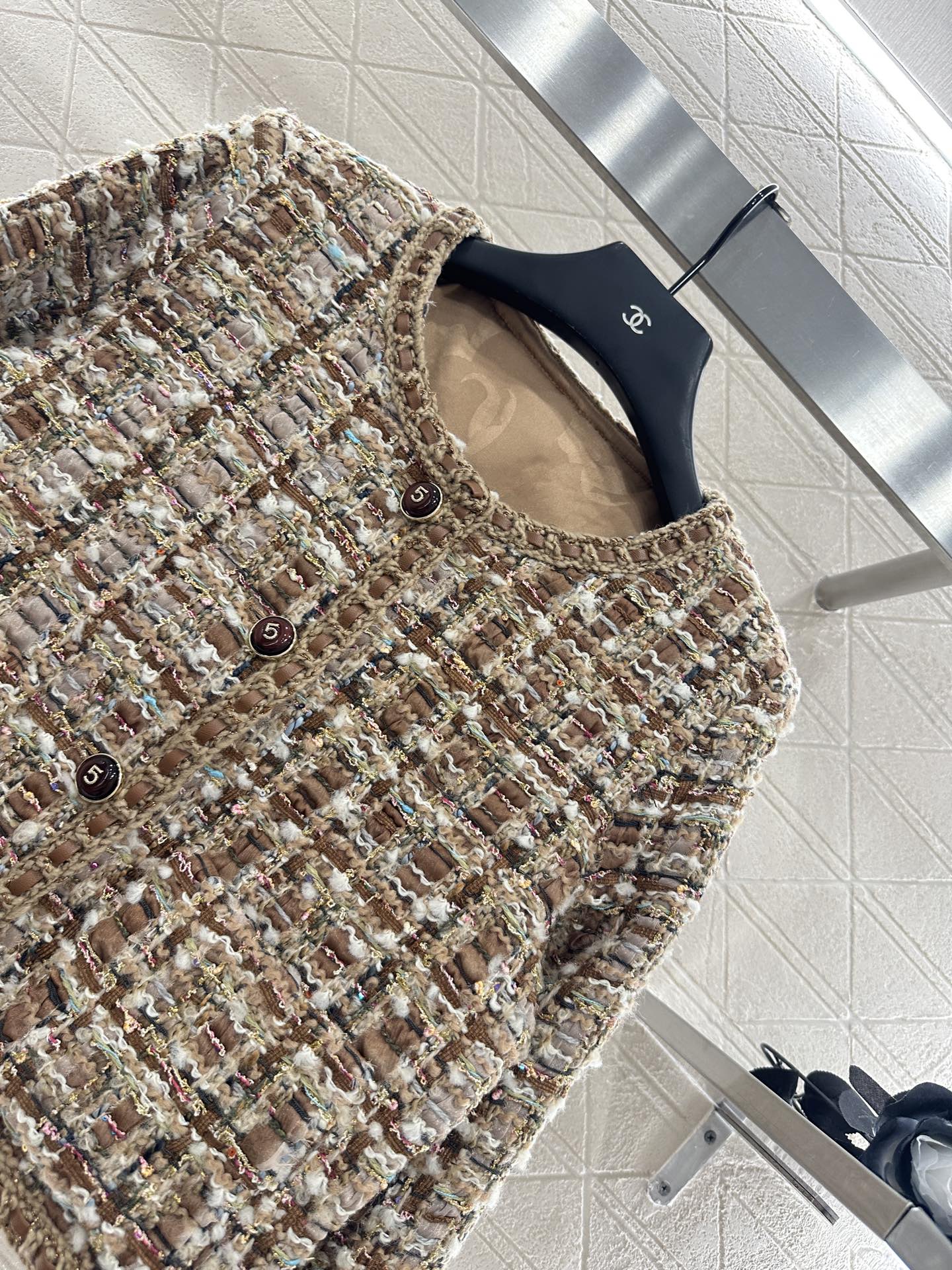 ♥Chane*♥2025新品上架 粗纺捆边洋装外套定制YB进口粗纺羊毛呢材质 肌理明显 毛料肉眼可见 质