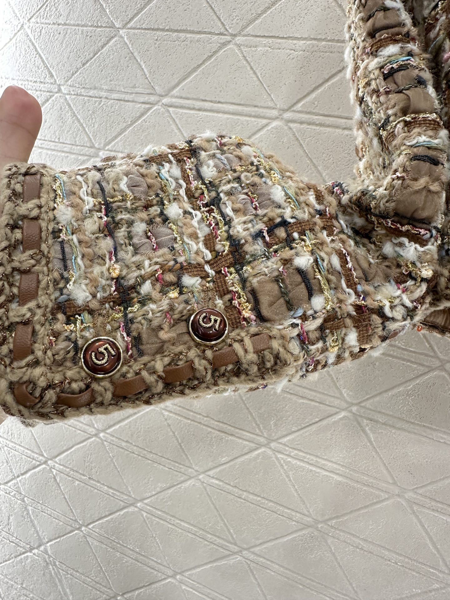 ♥Chane*♥2025新品上架 粗纺捆边洋装外套定制YB进口粗纺羊毛呢材质 肌理明显 毛料肉眼可见 质