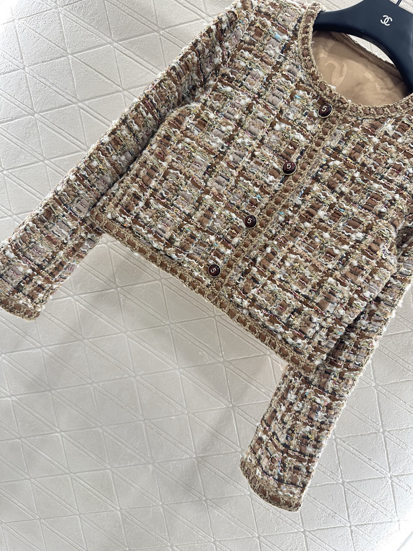 ♥Chane*♥2025新品上架 粗纺捆边洋装外套定制YB进口粗纺羊毛呢材质 肌理明显 毛料肉眼可见 质