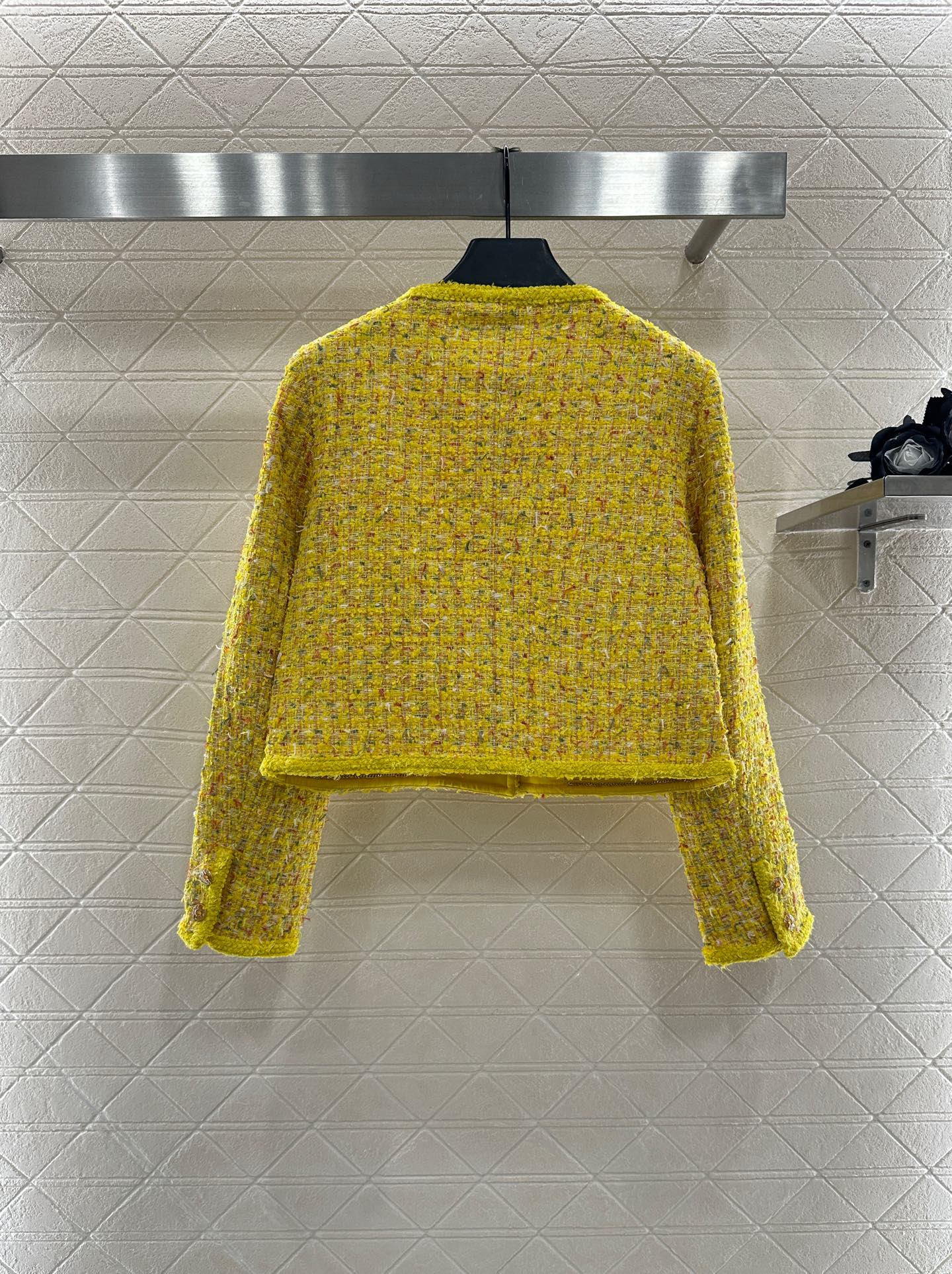 ♥Chane*♥2025新品上架 彩色捆边编织洋装外套定制YB进口粗纺羊毛呢材质 肌理明显 毛料肉眼可见