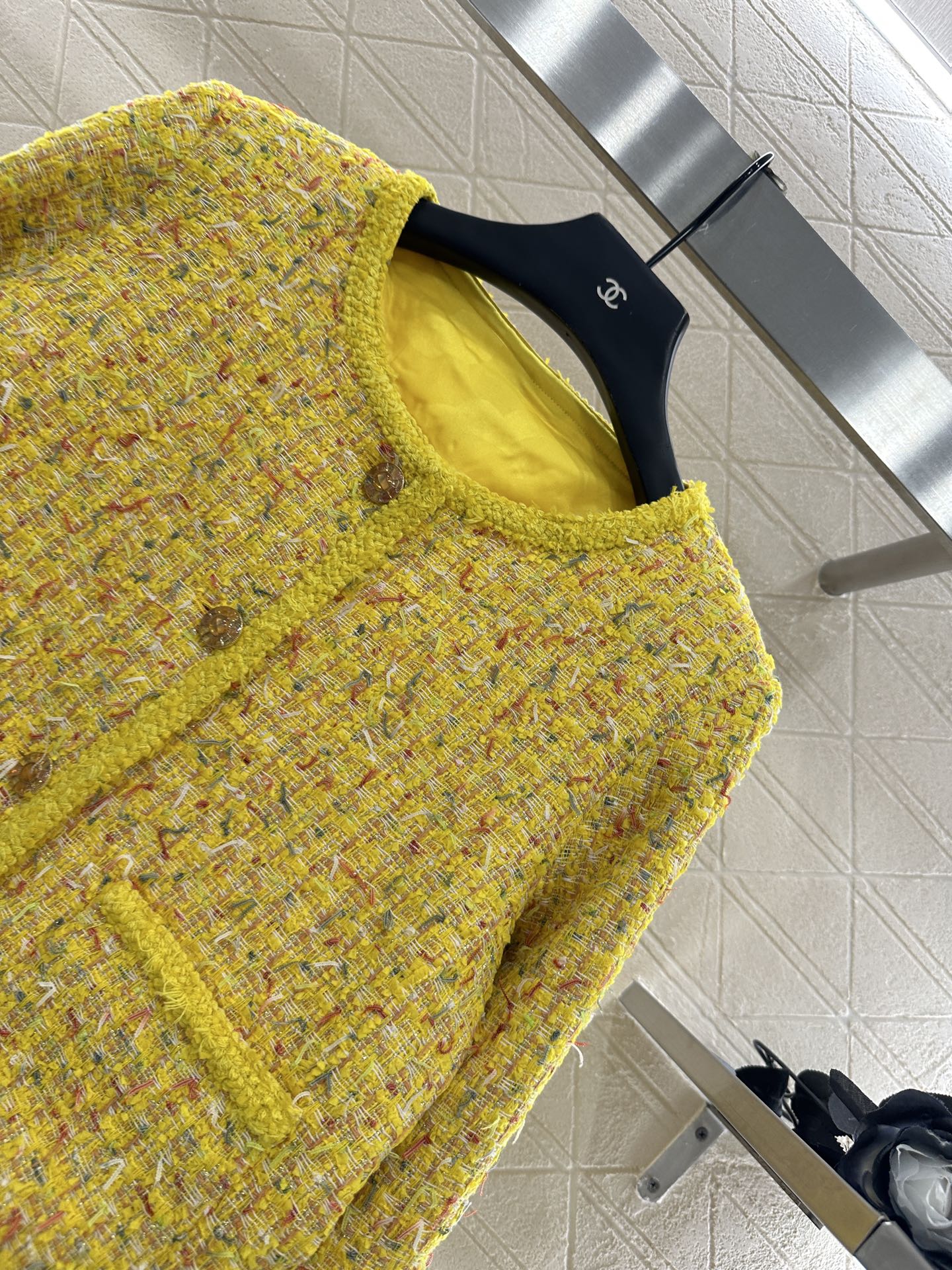 ♥Chane*♥2025新品上架 彩色捆边编织洋装外套定制YB进口粗纺羊毛呢材质 肌理明显 毛料肉眼可见