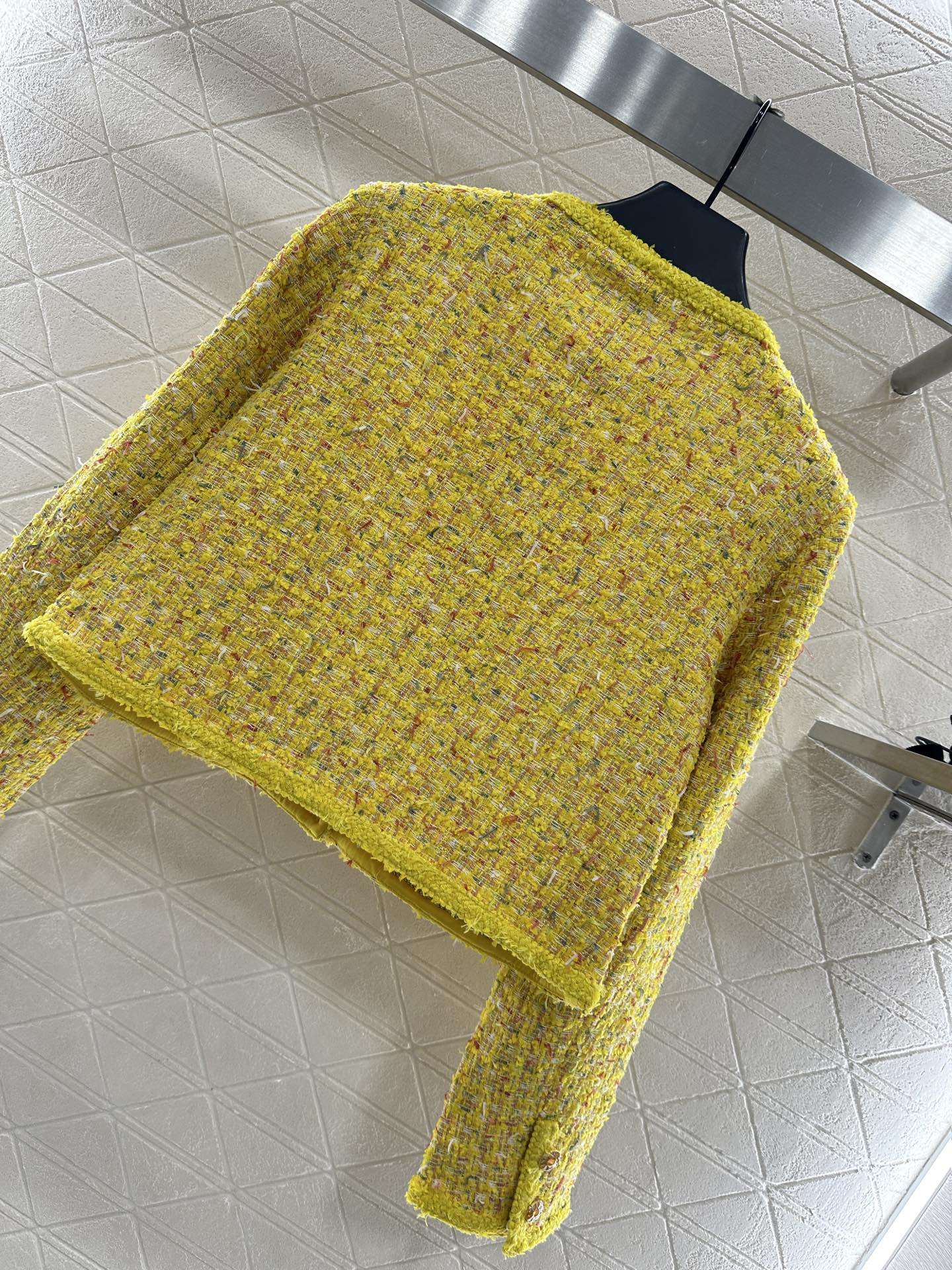 ♥Chane*♥2025新品上架 彩色捆边编织洋装外套定制YB进口粗纺羊毛呢材质 肌理明显 毛料肉眼可见