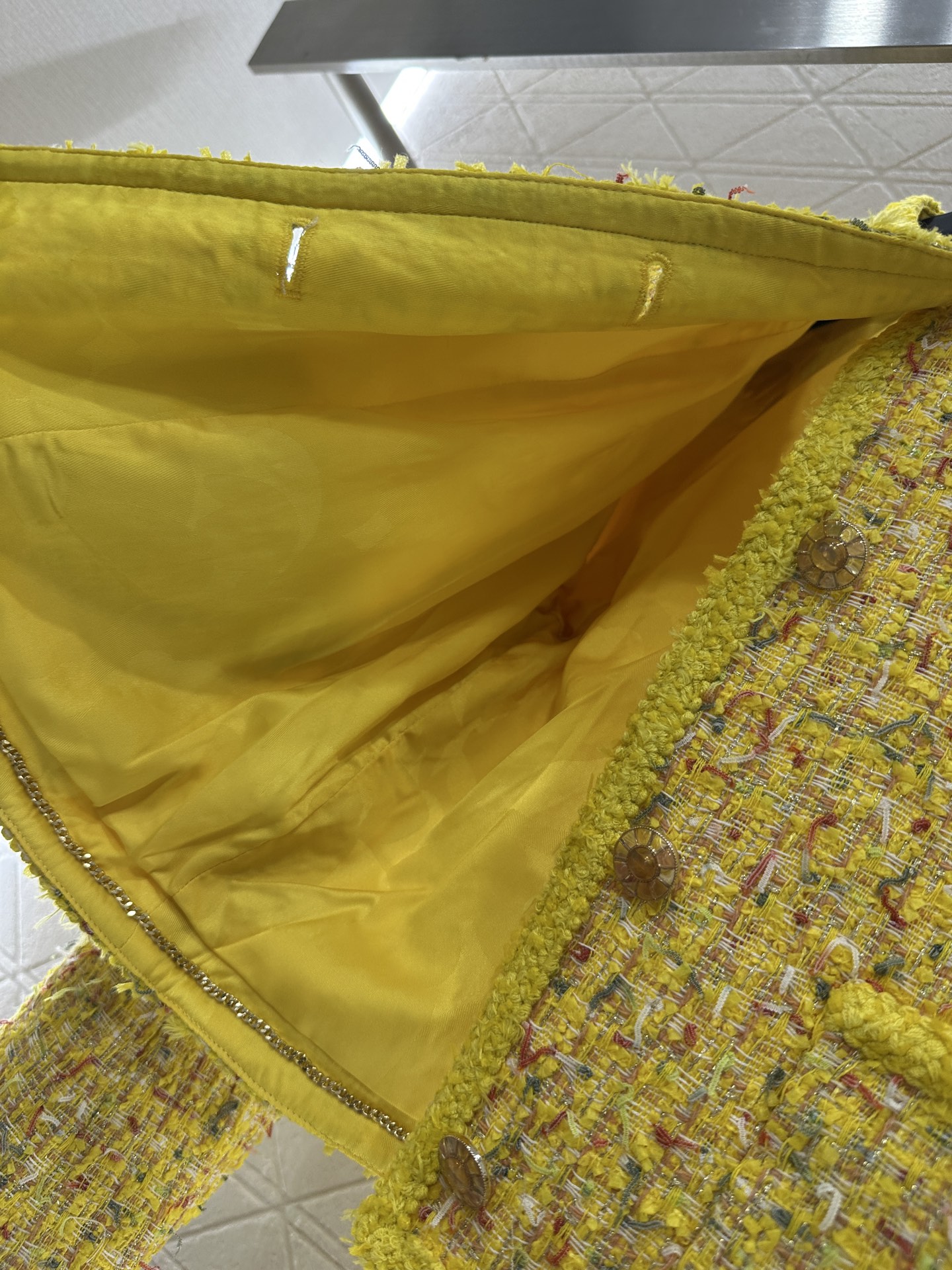 ♥Chane*♥2025新品上架 彩色捆边编织洋装外套定制YB进口粗纺羊毛呢材质 肌理明显 毛料肉眼可见