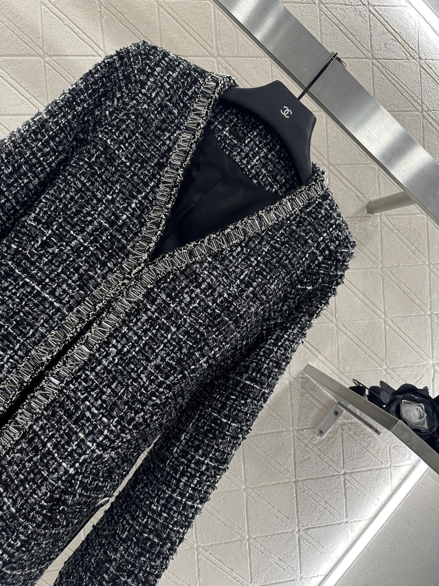 ♥Chane*♥2025新品上架 腰带捆边编织洋装外套定制YB进口粗纺羊毛呢材质 肌理明显 毛料肉眼可见