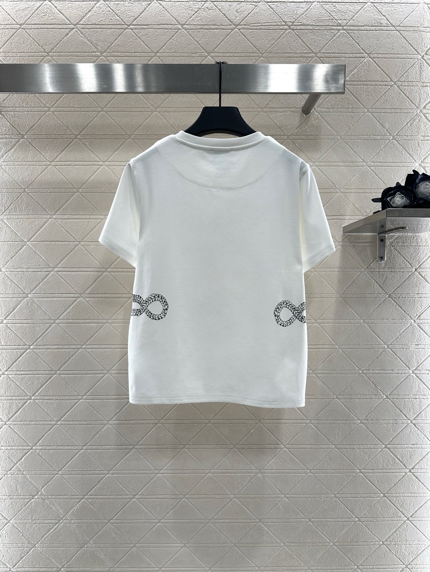 ♥Herme*♥2025新品上架 圆领链扣印花𝑇𝑒𝑒定制YB丝光全棉材质 透气舒适 质感十足 常规短袖T