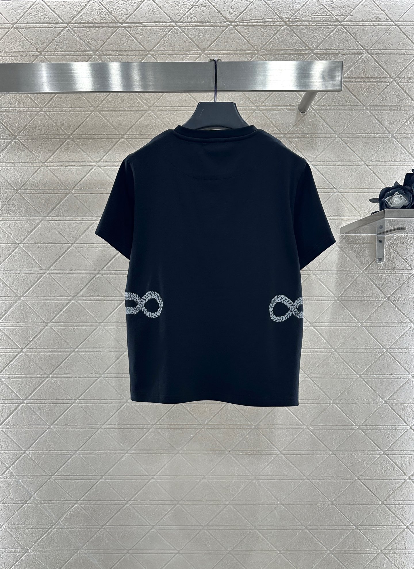 ♥Herme*♥2025新品上架 圆领链扣印花𝑇𝑒𝑒定制YB丝光全棉材质 透气舒适 质感十足 常规短袖T