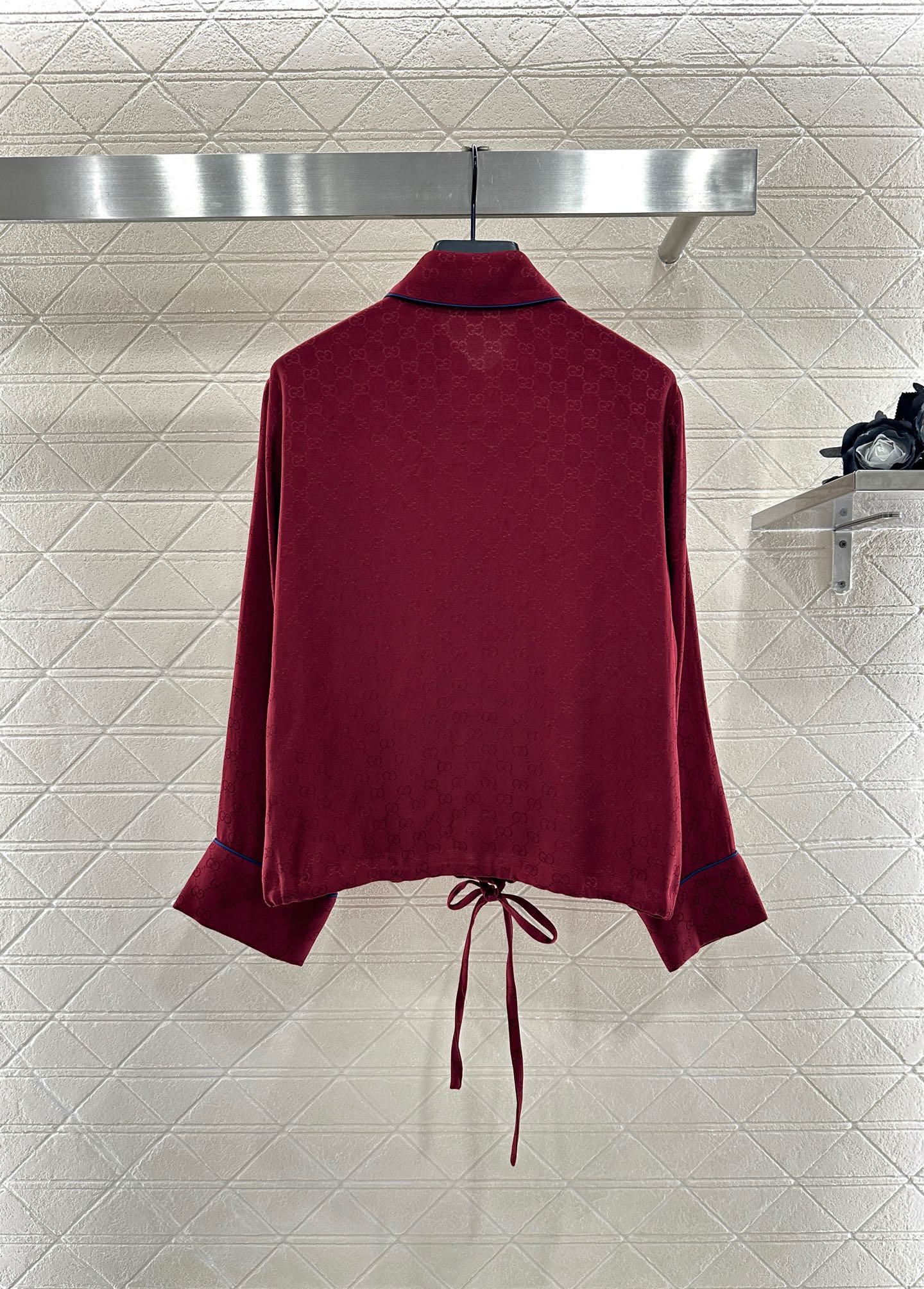 ♥Gucc*♥2025新品上架 提花衬衣长裤套装定制YB进口提花材质 柔软亲肤 垂坠飘逸 通体满铺 呈现