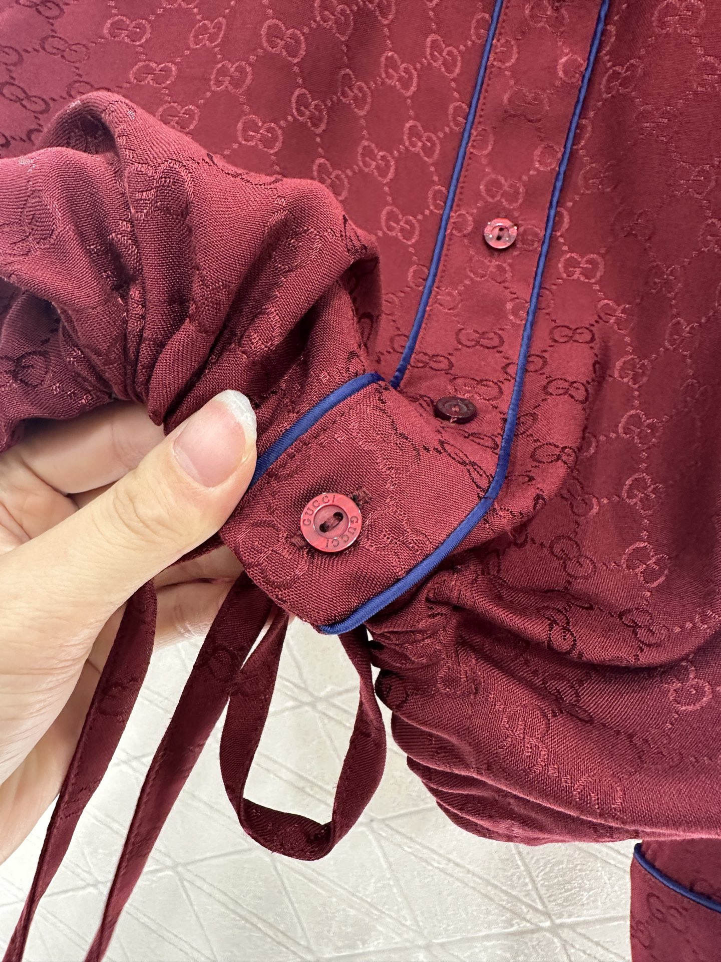 ♥Gucc*♥2025新品上架 提花衬衣长裤套装定制YB进口提花材质 柔软亲肤 垂坠飘逸 通体满铺 呈现