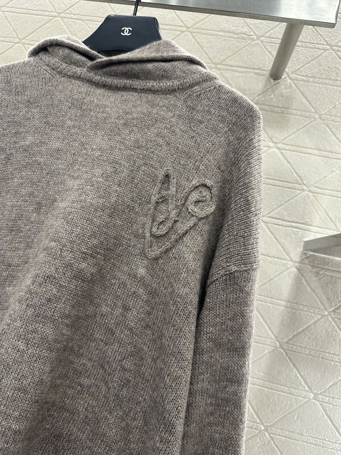 ♥Acne studio*♥2025新品上架 假两件连帽格纹毛衣定制YB棉毛材质 质感高级 穿搭松弛 针