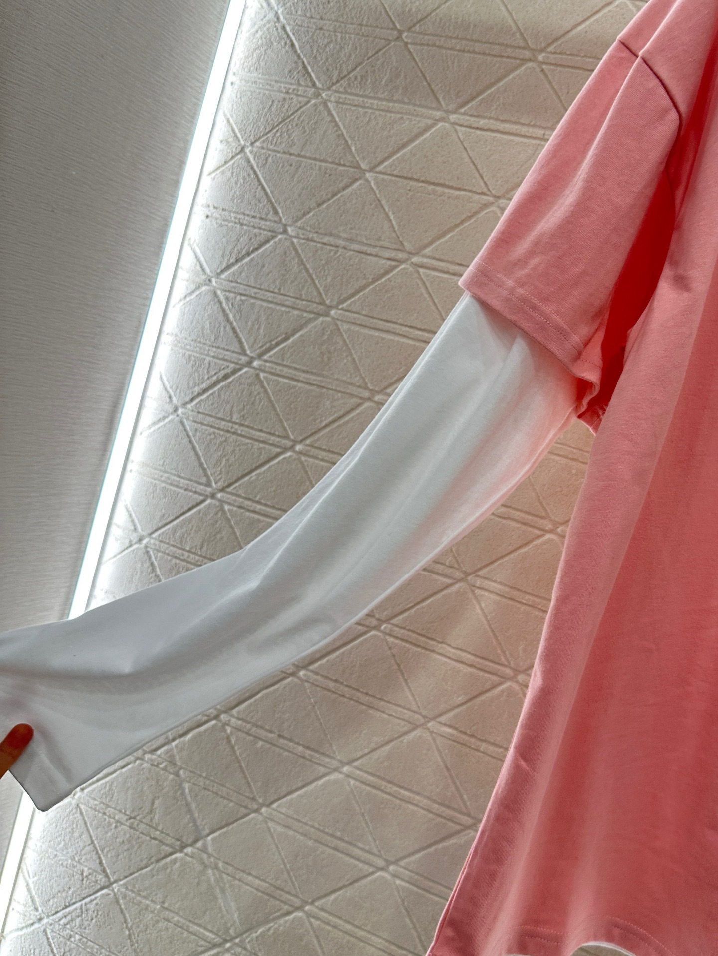 ♥Jil sande*♥2025新品上架 假两件撞色印花长袖定制YB斜纹全棉材质 透气舒适 质感十足 假