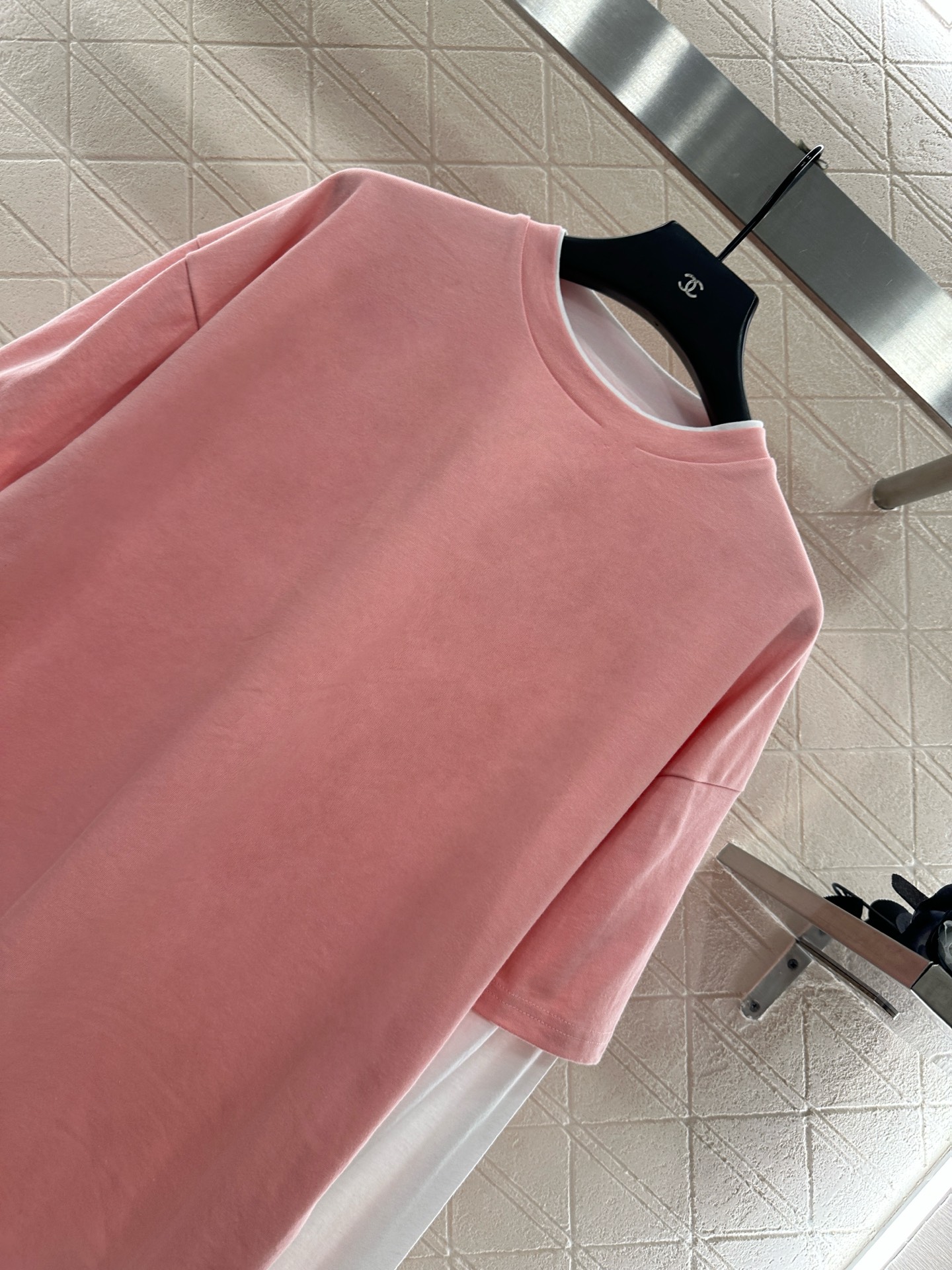 ♥Jil sande*♥2025新品上架 假两件撞色印花长袖定制YB斜纹全棉材质 透气舒适 质感十足 假