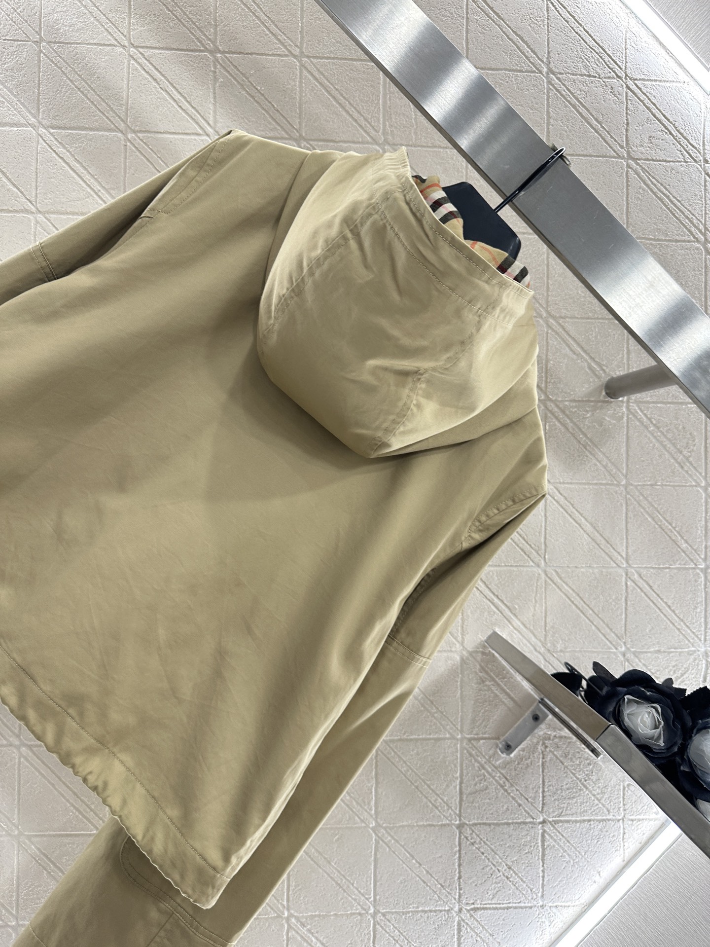 ♥BBR*♥2025新品上架 连帽抽绳风衣外套定制YB进口风衣材质 挺括有型 质感高级 风衣夹克外套 连