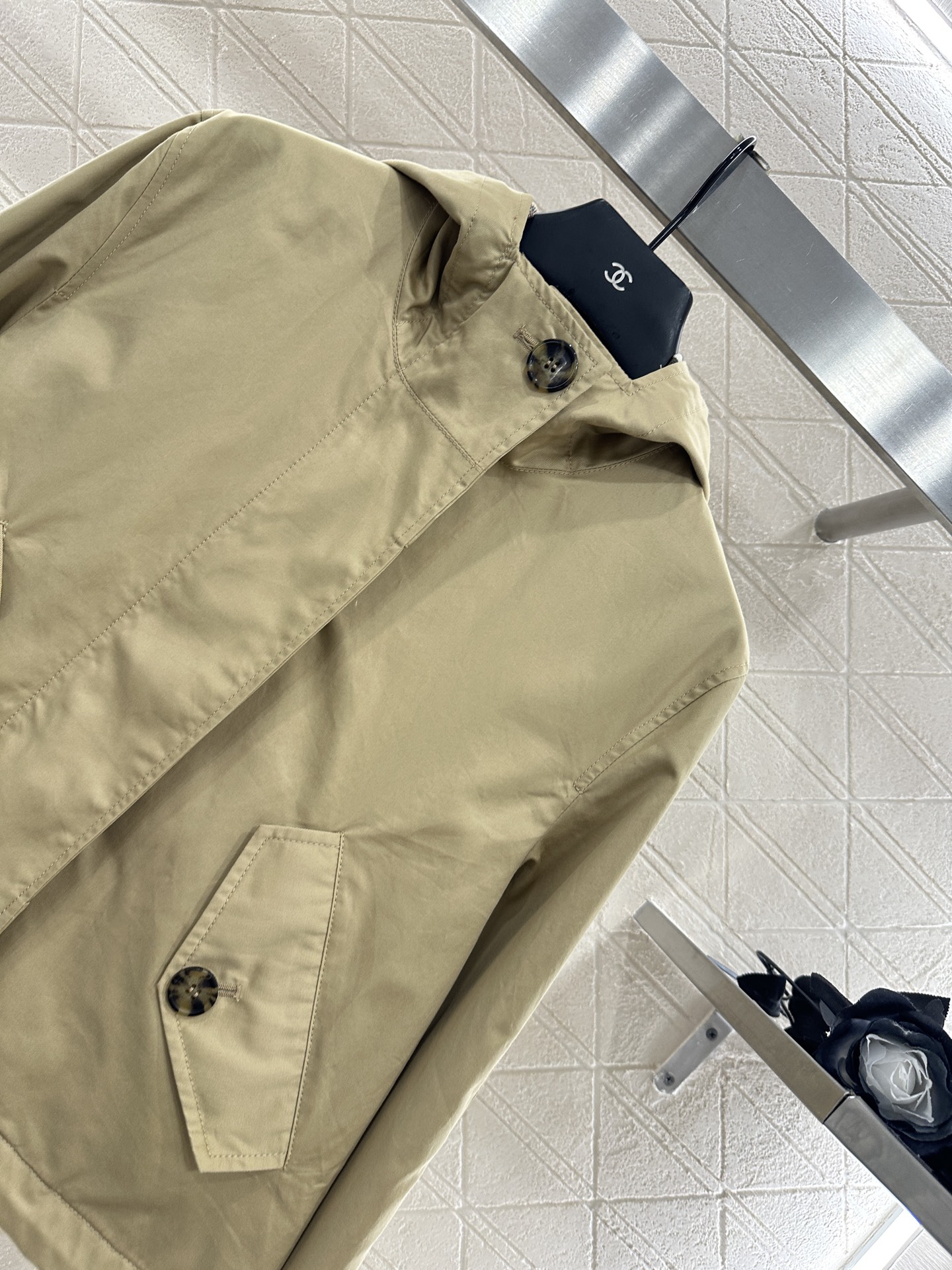 ♥BBR*♥2025新品上架 连帽抽绳风衣外套定制YB进口风衣材质 挺括有型 质感高级 风衣夹克外套 连