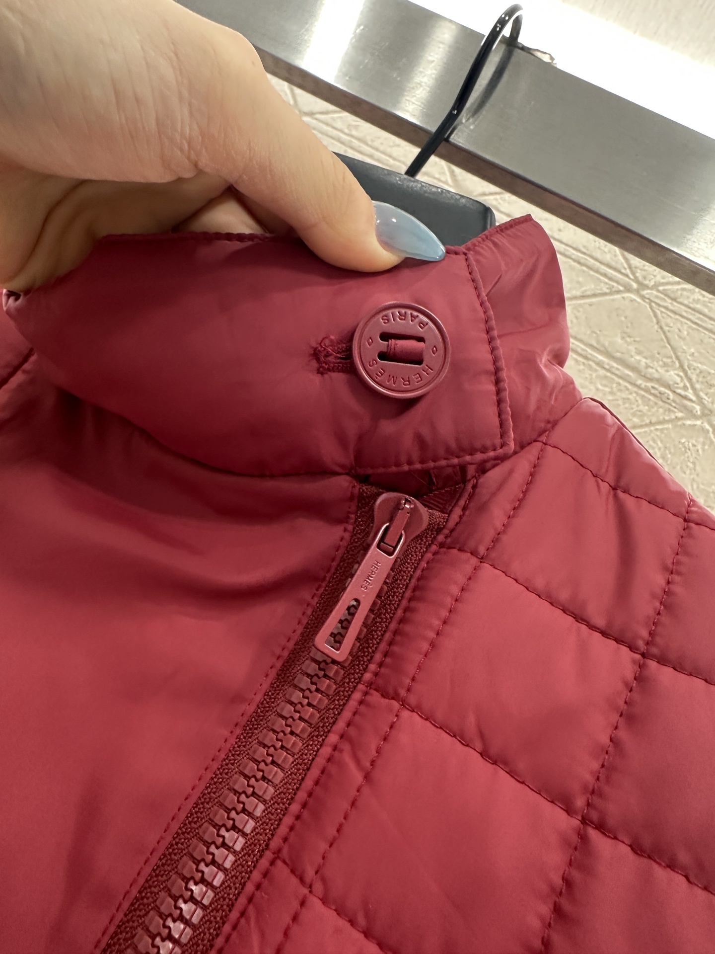 ♥Herme*♥2025新品上架 立领拉链中长棉服外套定制YB防风防水尼龙材质 羽绒棉填充内里 整件轻薄
