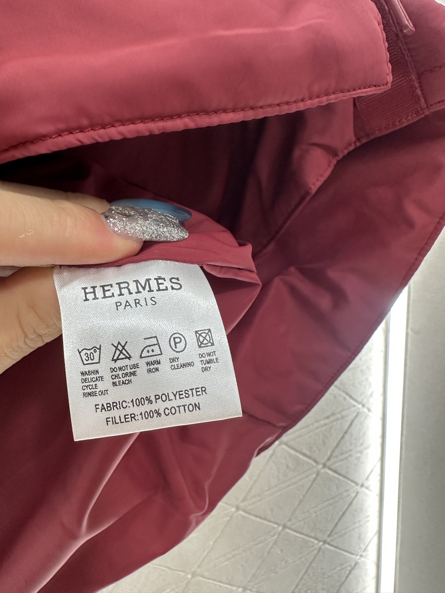 ♥Herme*♥2025新品上架 立领拉链中长棉服外套定制YB防风防水尼龙材质 羽绒棉填充内里 整件轻薄