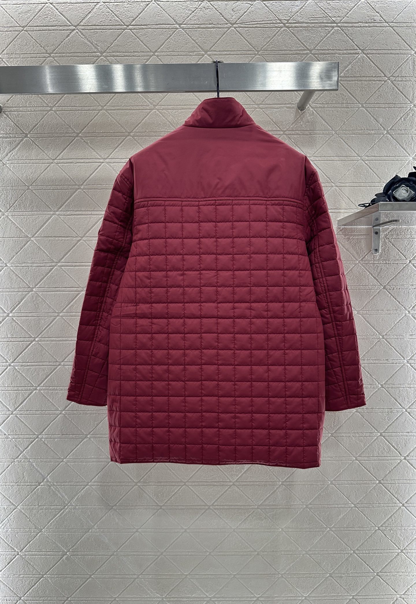 ♥Herme*♥2025新品上架 立领拉链中长棉服外套定制YB防风防水尼龙材质 羽绒棉填充内里 整件轻薄