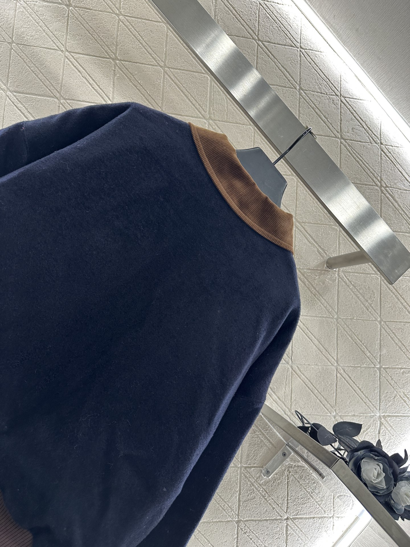 ♥Miumi*♥2025新品上架 灯芯绒领羊绒棉服外套定制YB羊绒羊毛材质 整件复古高级 卡其色灯芯绒领