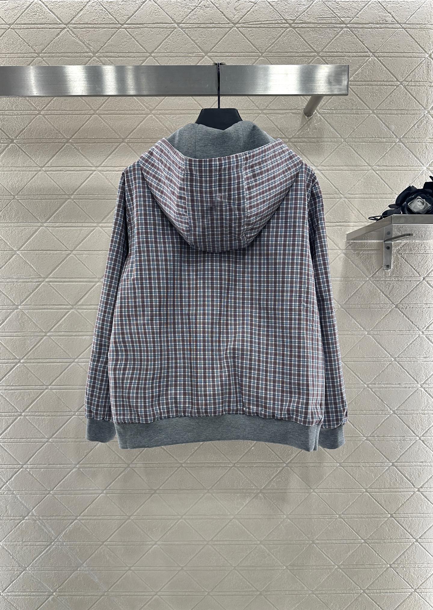 ♥Miumi*♥2025新品上架 两面穿连帽外套长裤套装定制YB斜纹全棉材质，质感光泽，舒适垂顺，连帽外