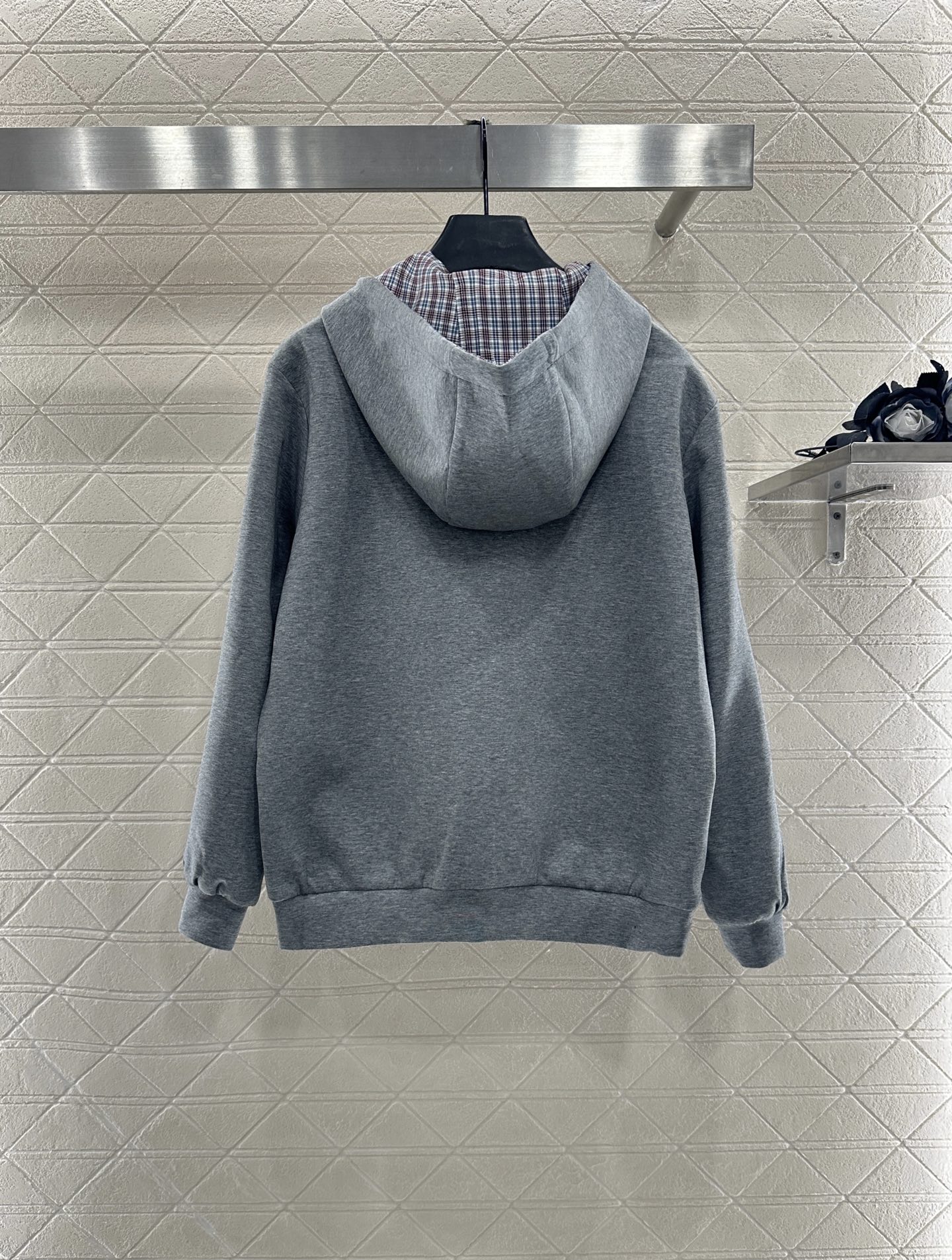 ♥Miumi*♥2025新品上架 两面穿连帽外套长裤套装定制YB斜纹全棉材质，质感光泽，舒适垂顺，连帽外