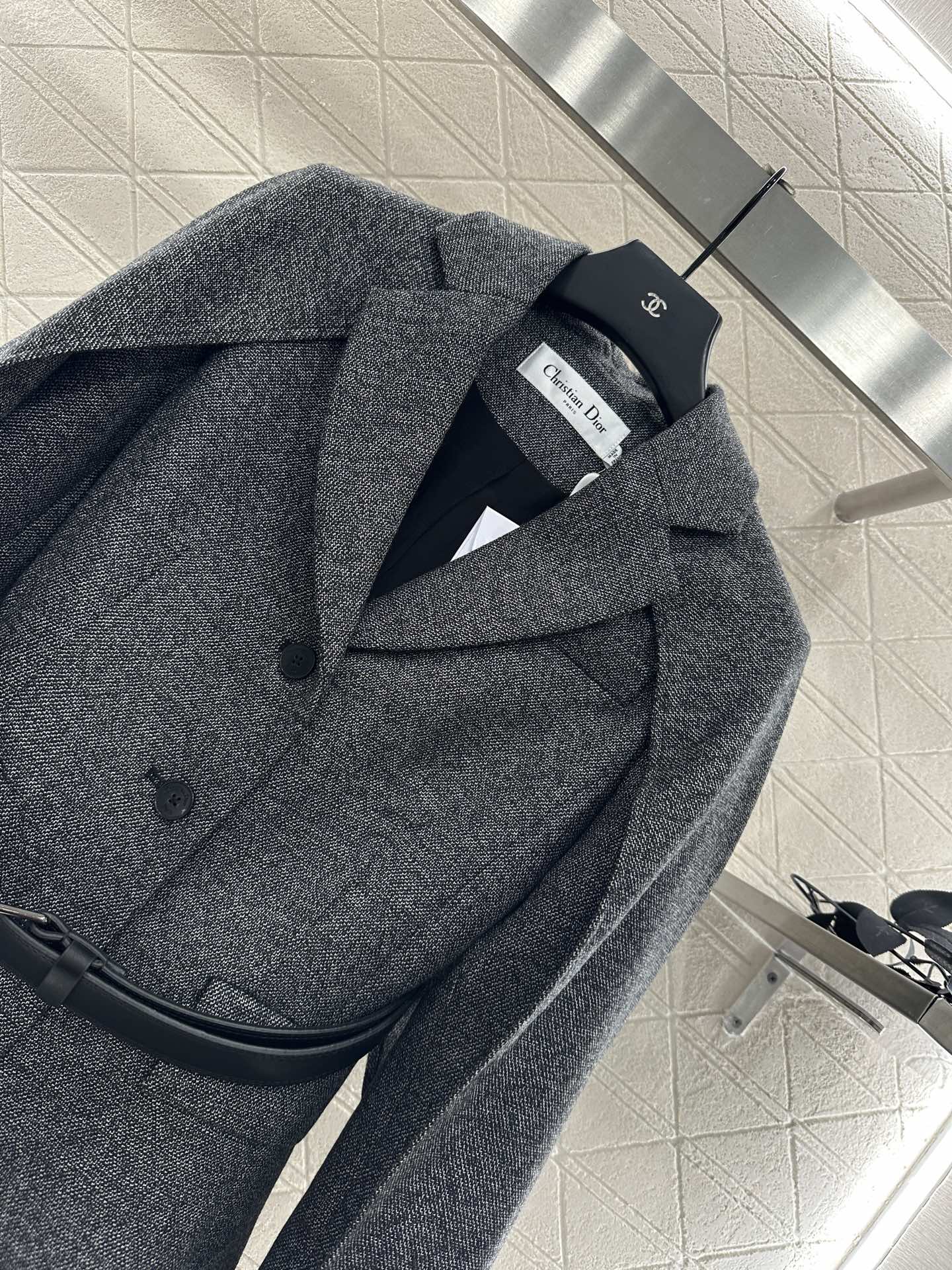 ♥Dio*♥2025新品上架 披肩翻领腰带西装多件套定制YB进口百分百丝毛材质，质感光泽高级，翻领西服单