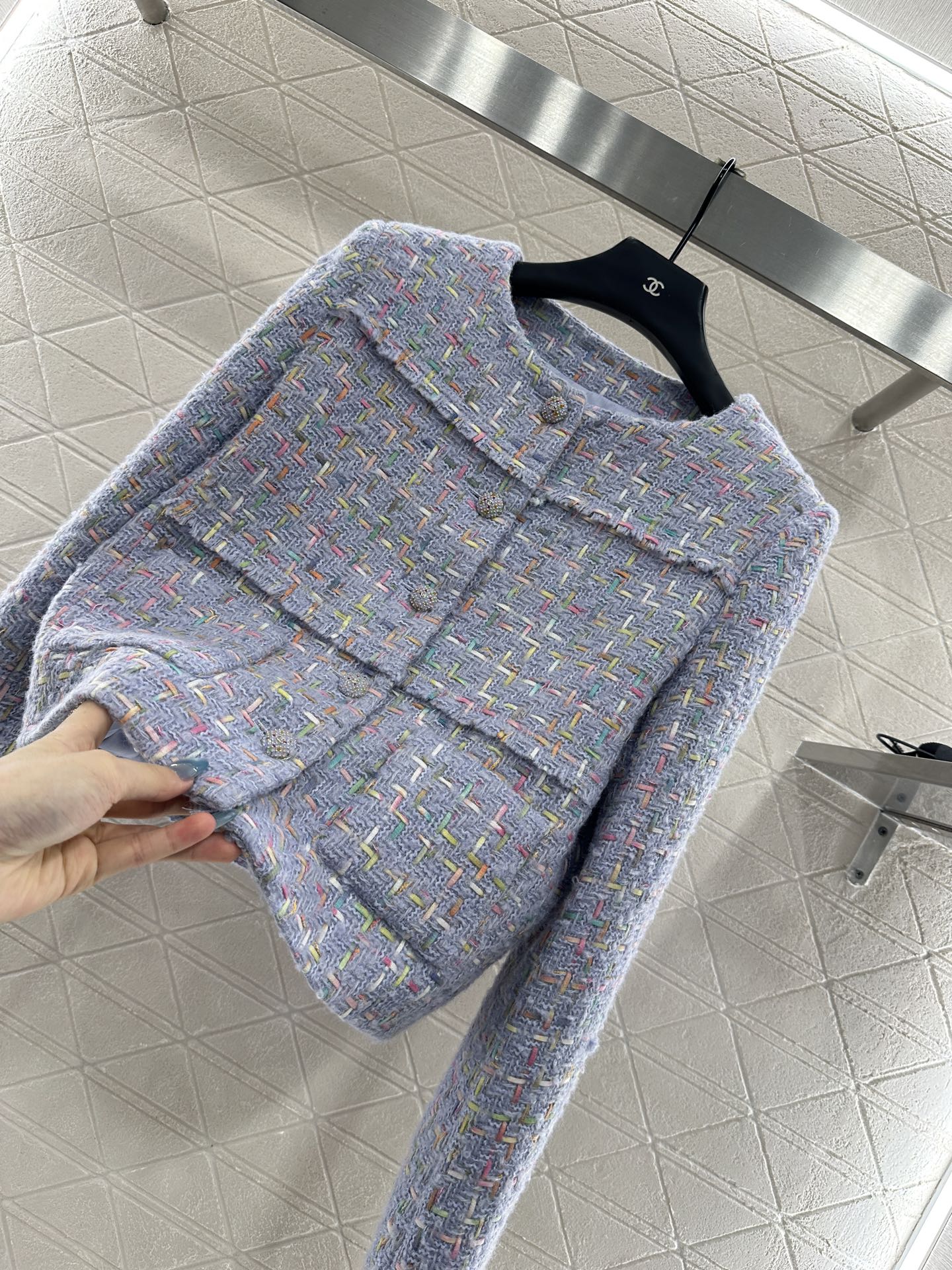 ♥Dio*♥2025新品上架 圆领编织洋装半裙套装定制YB进口粗纺羊毛呢材质，质感高级，品相十足，圆领洋