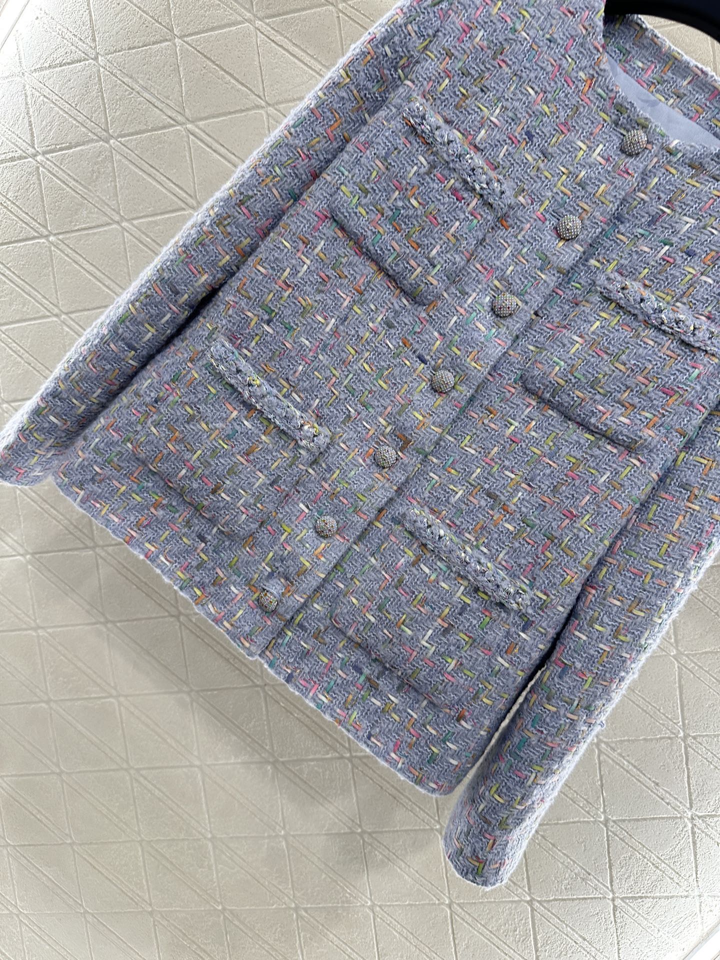 ♥Dio*♥2025新品上架 圆领编织洋装半裙套装定制YB进口粗纺羊毛呢材质，质感高级，品相十足，圆领洋