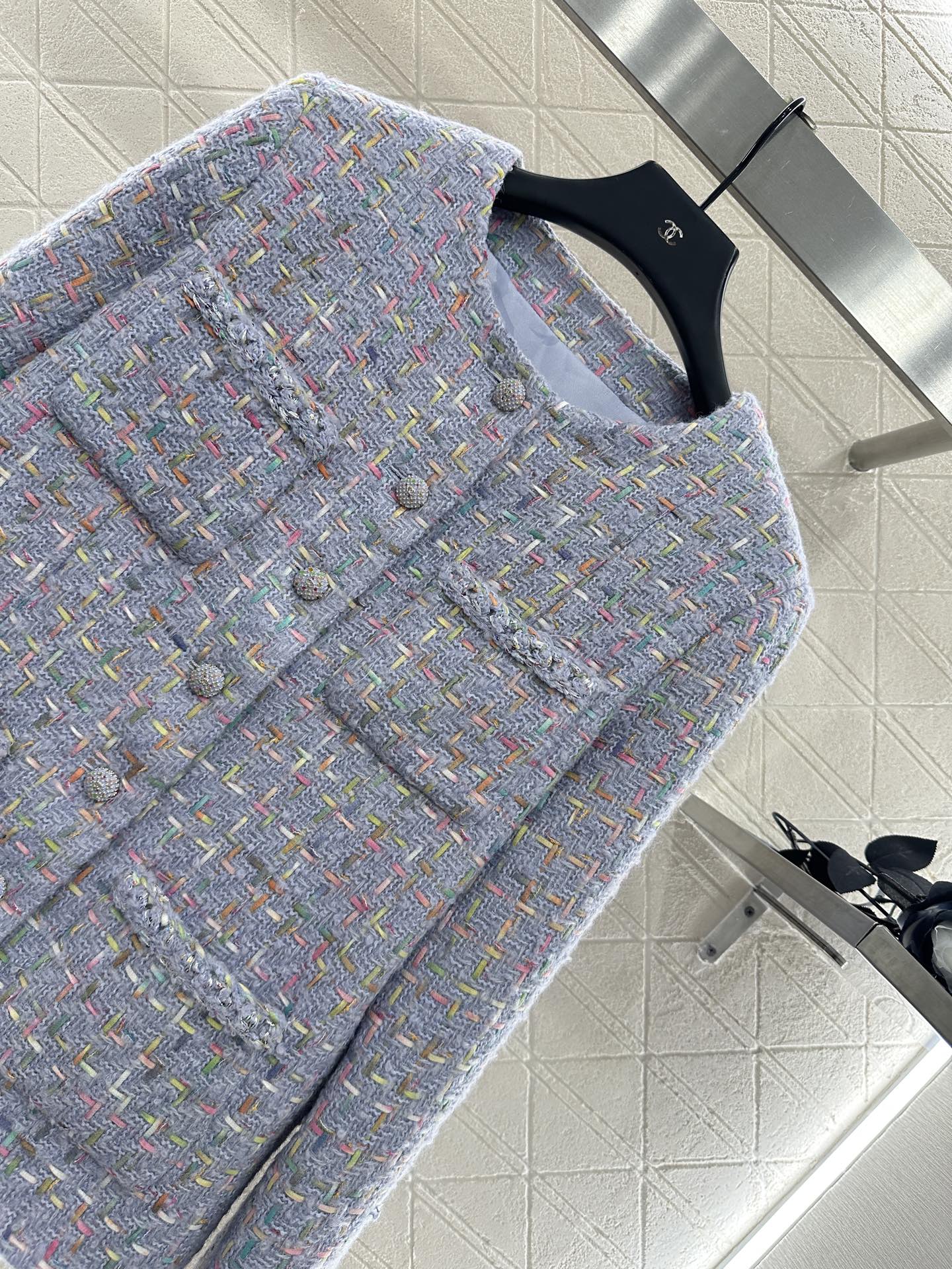 ♥Dio*♥2025新品上架 圆领编织洋装半裙套装定制YB进口粗纺羊毛呢材质，质感高级，品相十足，圆领洋