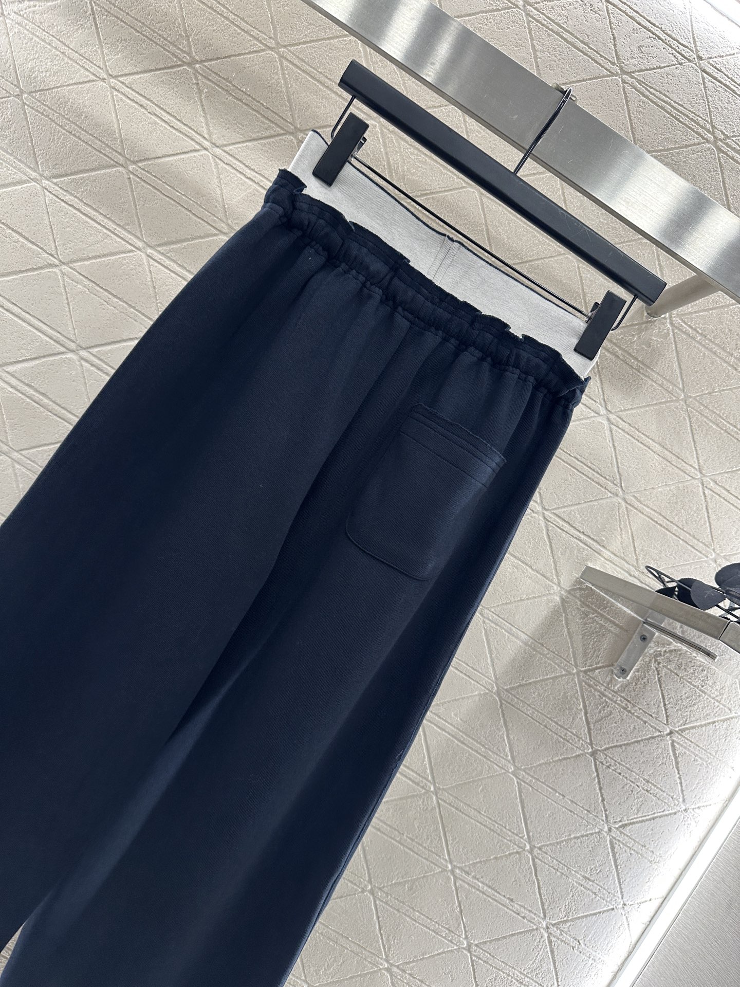 ♥Alexander wan*♥2025新品上架 抽绳织带阔腿长裤定制YB进口全棉材质，面料柔挺舒适，垂