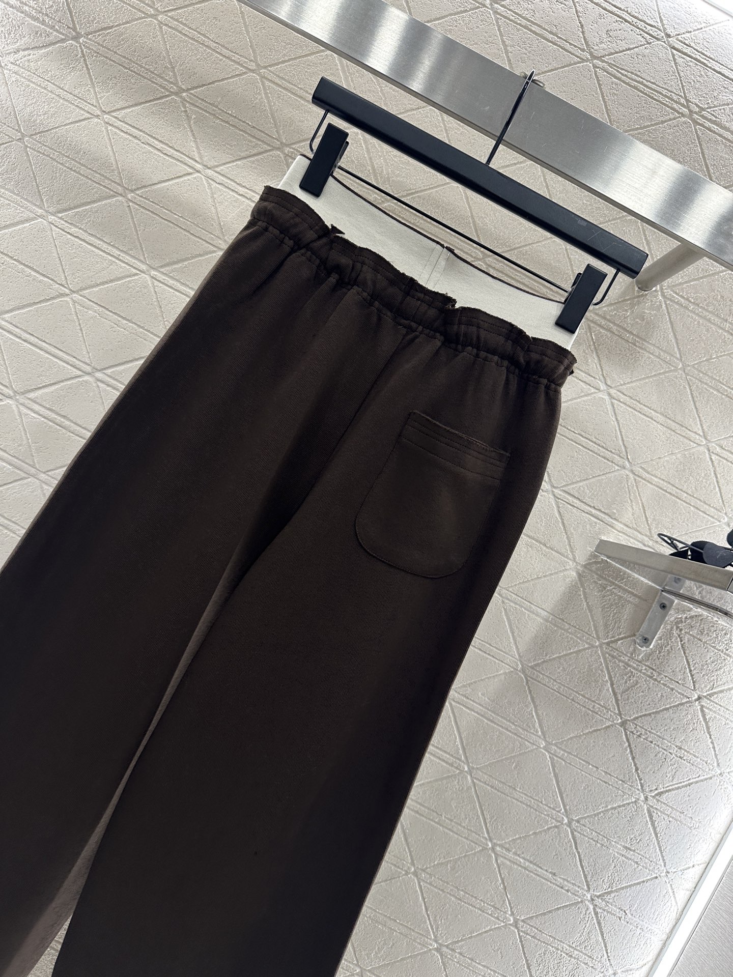 ♥Alexander wan*♥2025新品上架 抽绳织带阔腿长裤定制YB进口全棉材质，面料柔挺舒适，垂