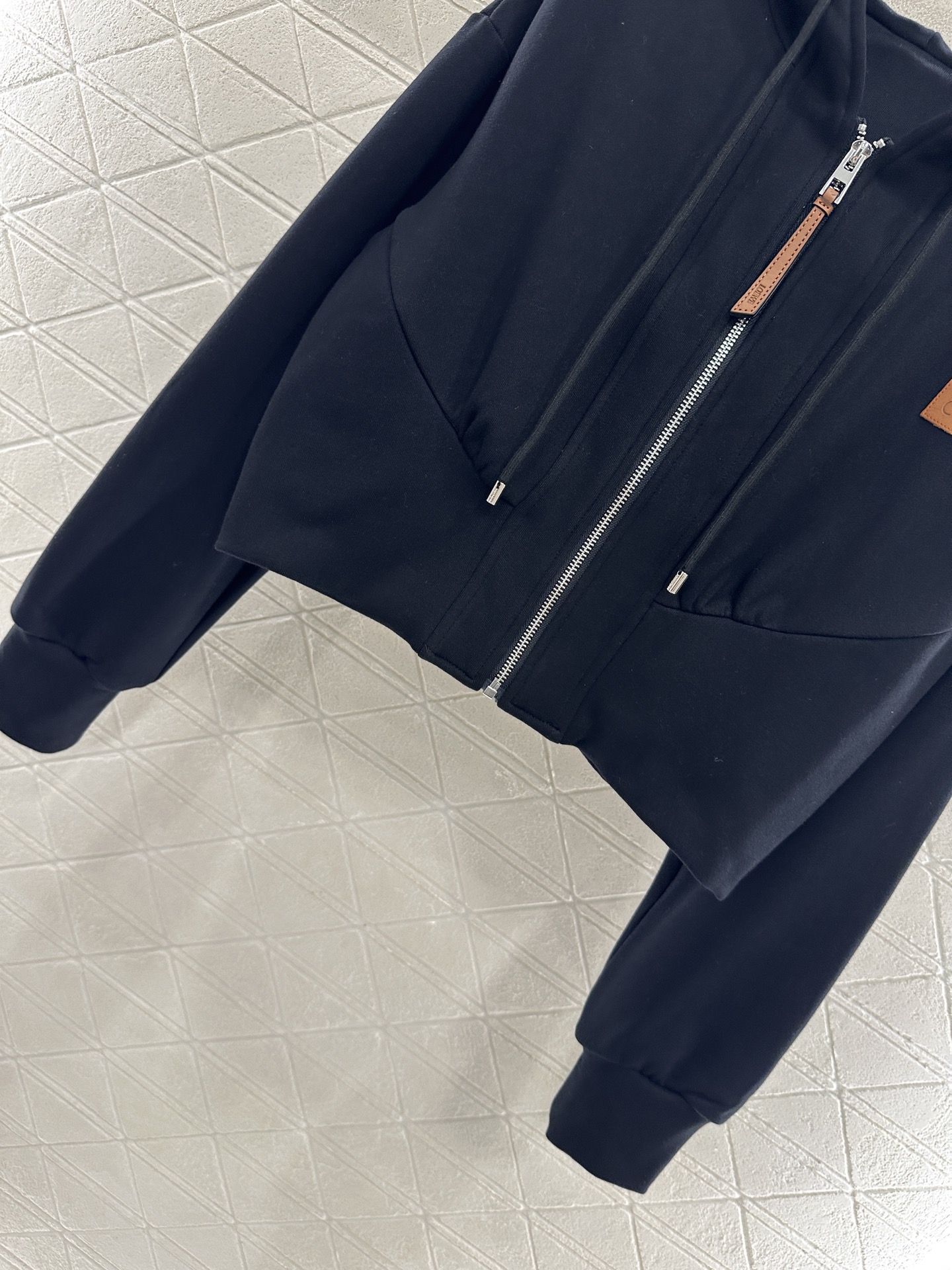 Loewe 2025 Women's Cropped Hoodie and Trouser Set in Black Cotton 4 i1758108487102 1120 0 3