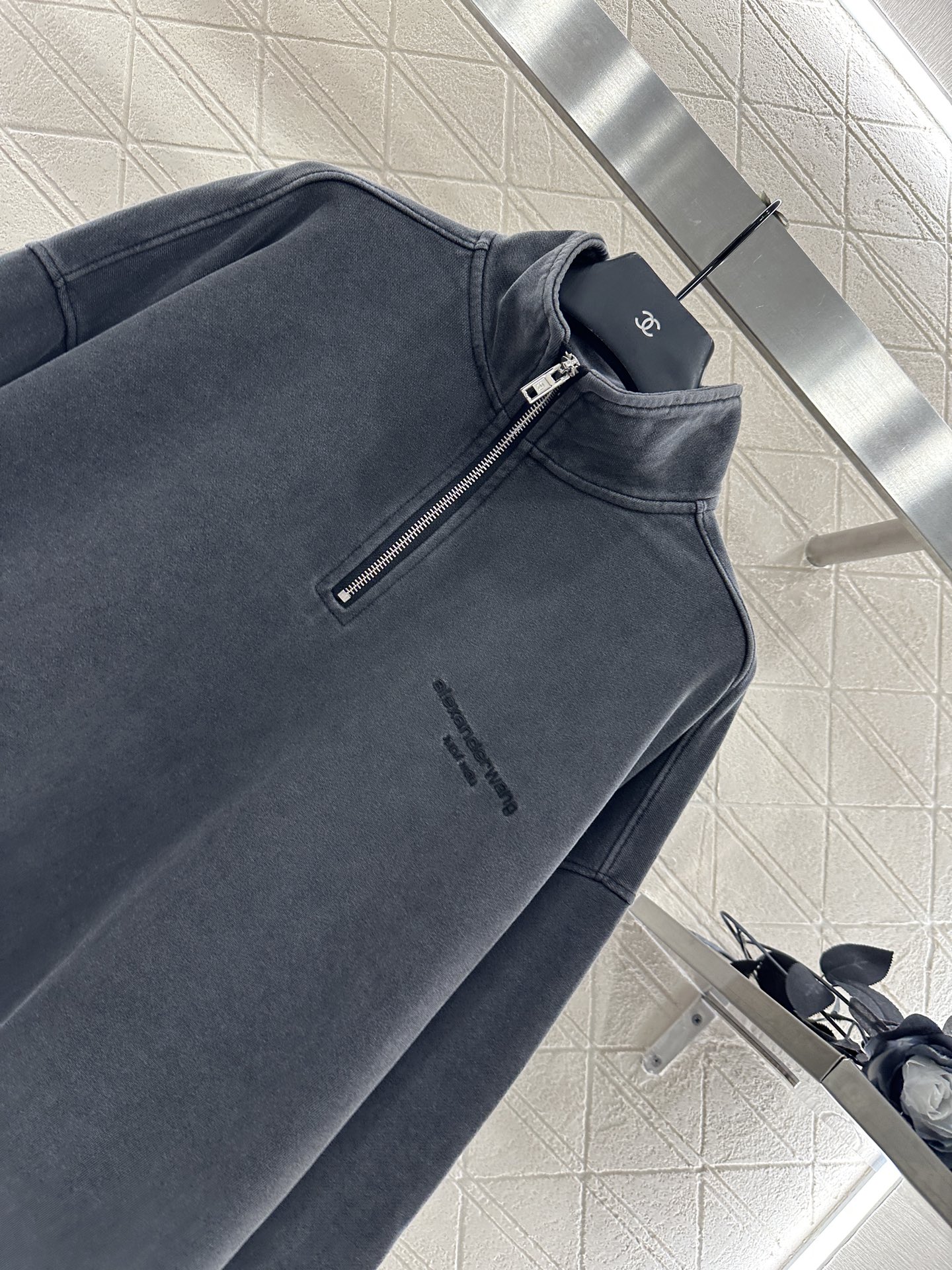 ♥Alexander wan*♥2025新品上架 半开襟套头卫衣长裤套装定制YB原生全棉材质，内里磨绒处