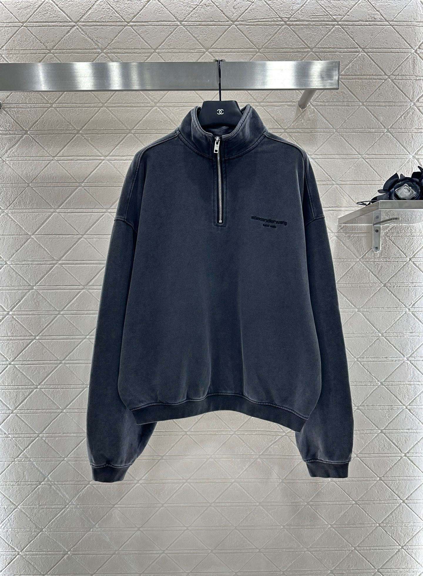 ♥Alexander wan*♥2025新品上架 半开襟套头卫衣长裤套装定制YB原生全棉材质，内里磨绒处