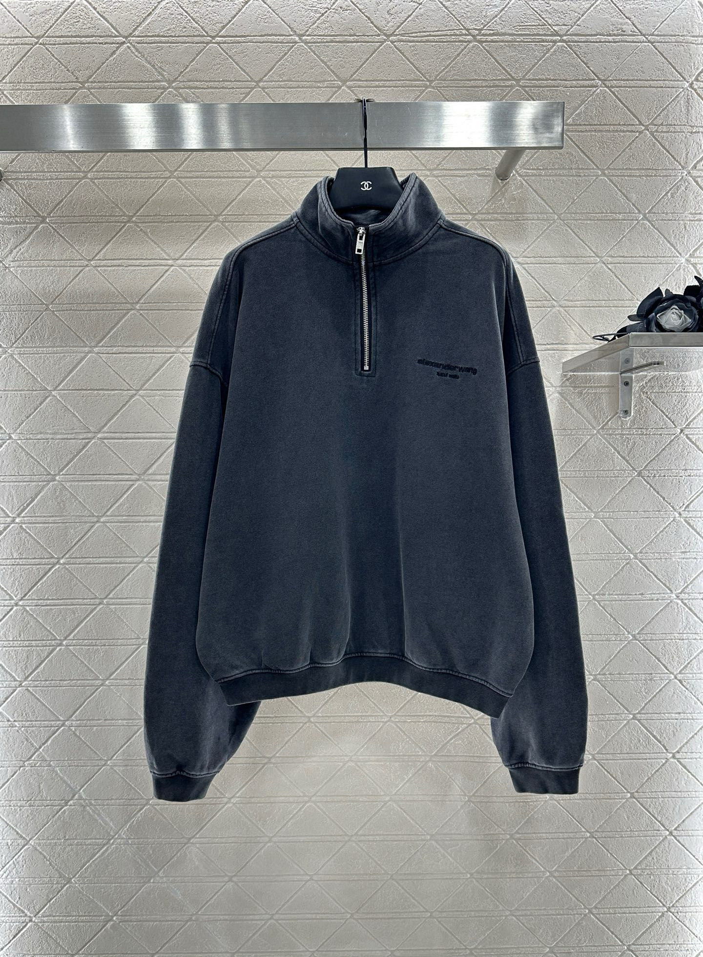 ♥Alexander wan*♥2025新品上架 半开襟套头卫衣长裤套装定制YB原生全棉材质，内里磨绒处