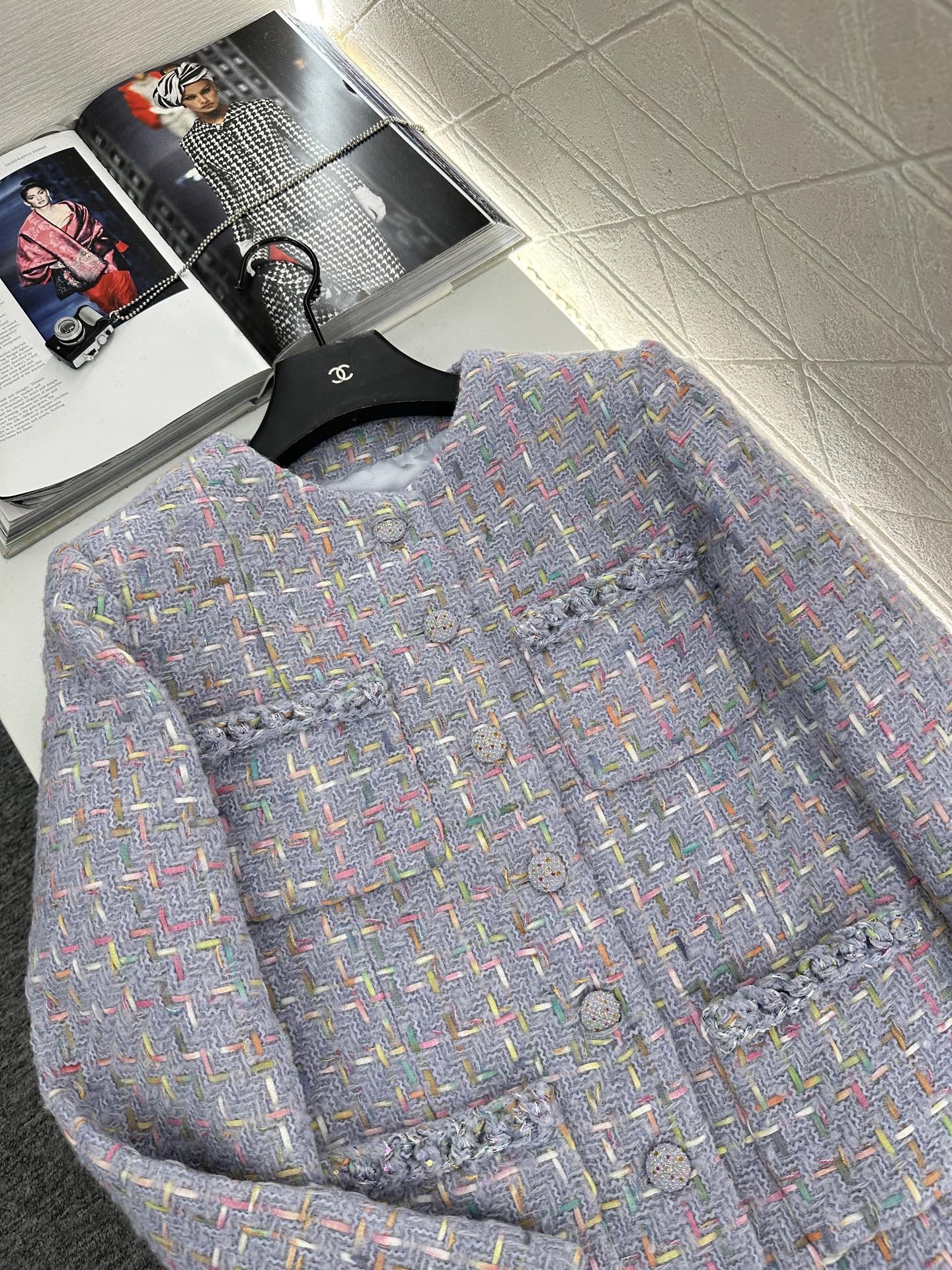 ♥Chane*♥2025新品上架 圆领编织洋装定制YB进口粗纺羊毛呢材质，质感高级，品相十足，圆领洋装外