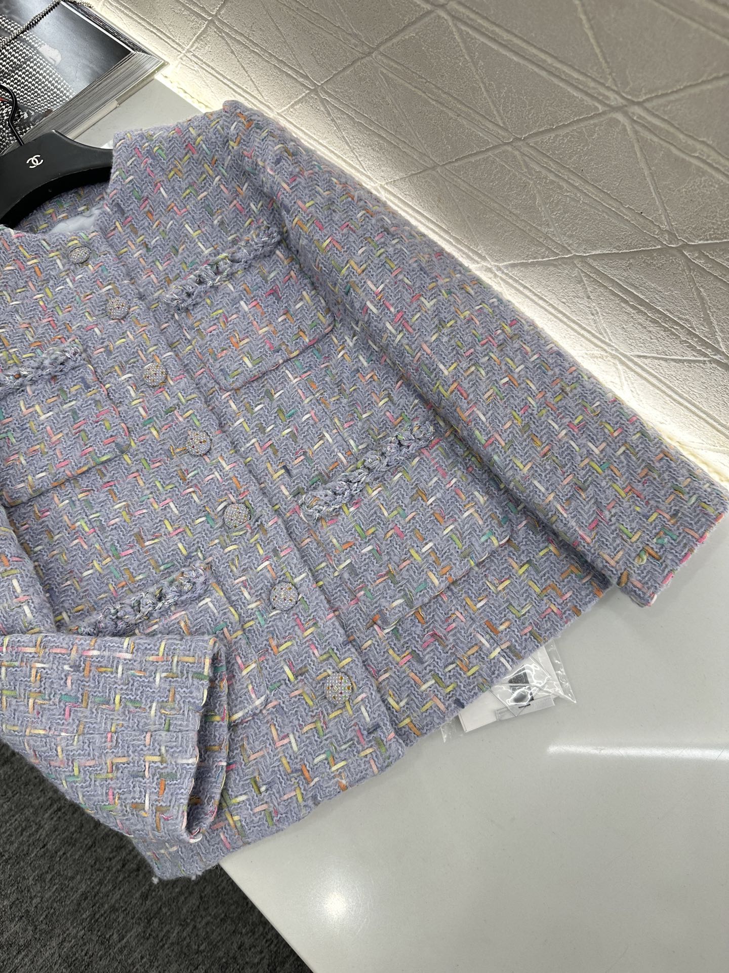 ♥Chane*♥2025新品上架 圆领编织洋装定制YB进口粗纺羊毛呢材质，质感高级，品相十足，圆领洋装外