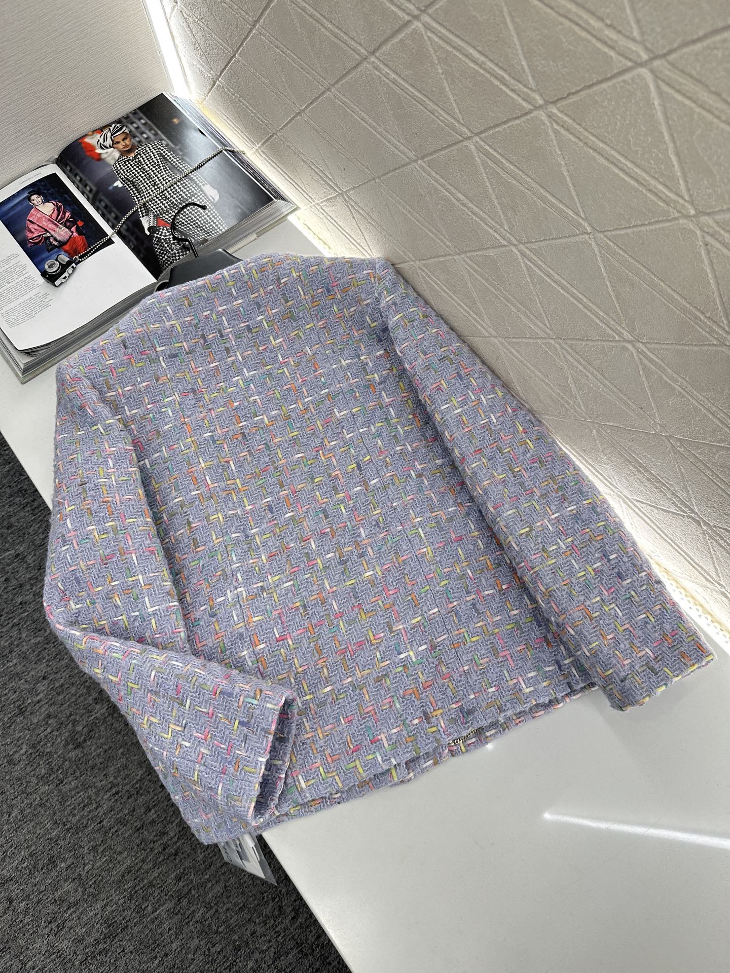 ♥Chane*♥2025新品上架 圆领编织洋装定制YB进口粗纺羊毛呢材质，质感高级，品相十足，圆领洋装外