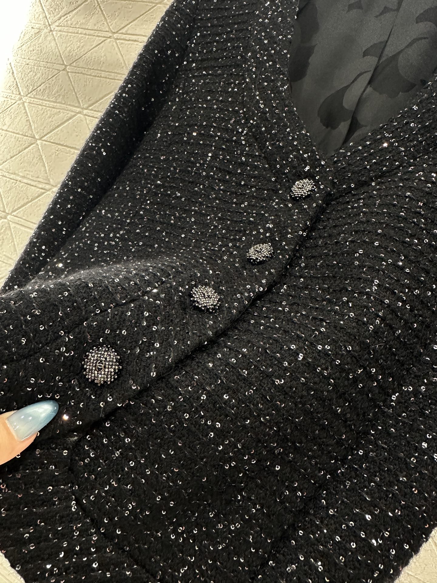 ♥Chane*♥2025新品上架 格纹编织洋装外套定制YB进口粗纺羊毛呢材质，肌理明显，质感上乘，粗花毛