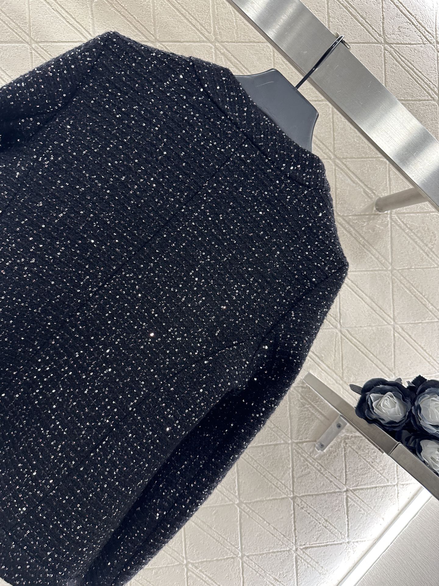 ♥Chane*♥2025新品上架 格纹编织洋装外套定制YB进口粗纺羊毛呢材质，肌理明显，质感上乘，粗花毛