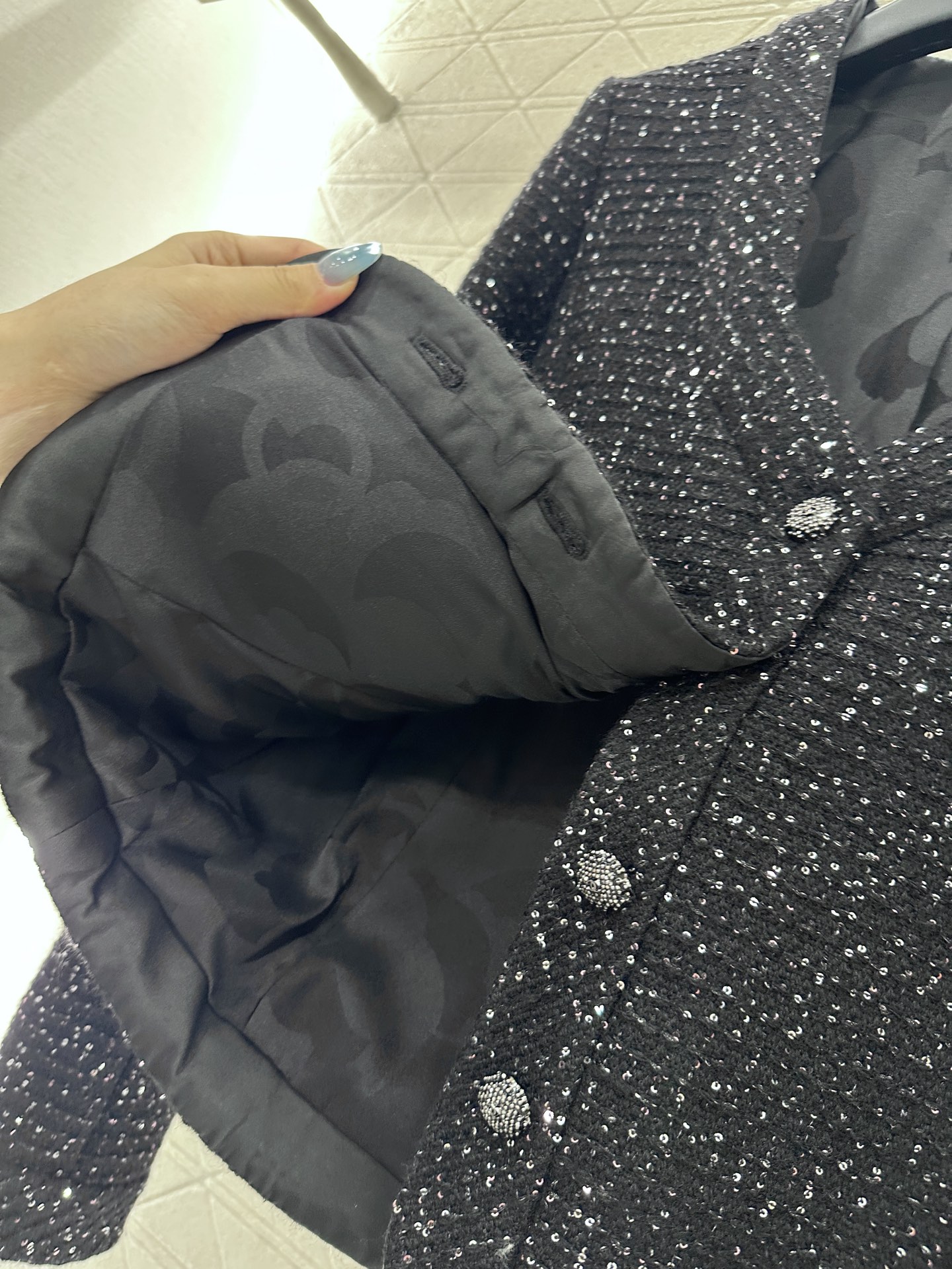 ♥Chane*♥2025新品上架 格纹编织洋装外套定制YB进口粗纺羊毛呢材质，肌理明显，质感上乘，粗花毛