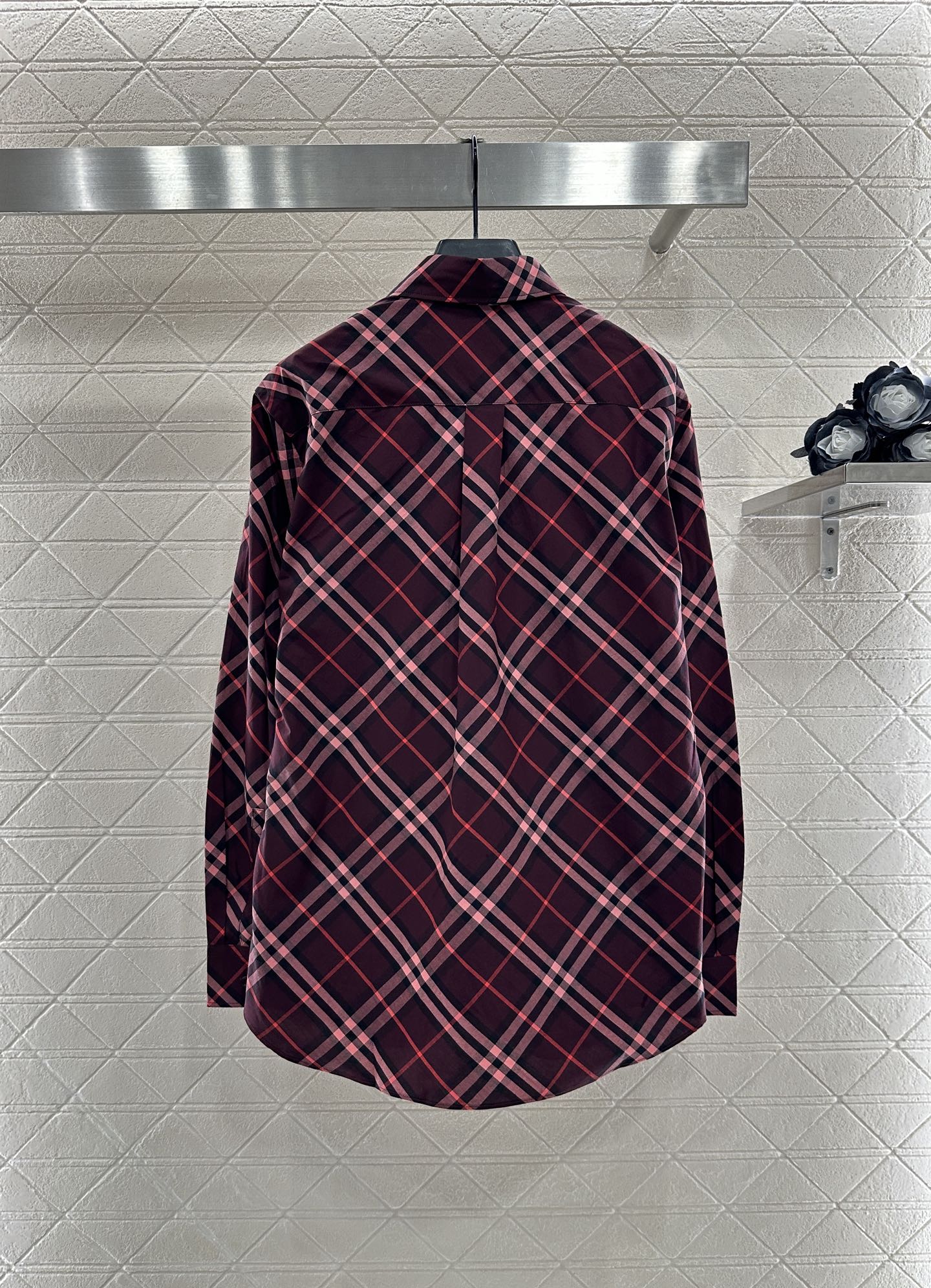 ♥BBR*♥2025新品上架 宽松廓形翻领格纹衬衫定制YB精梳全棉材质，质感光泽，品相高级，廓形Over